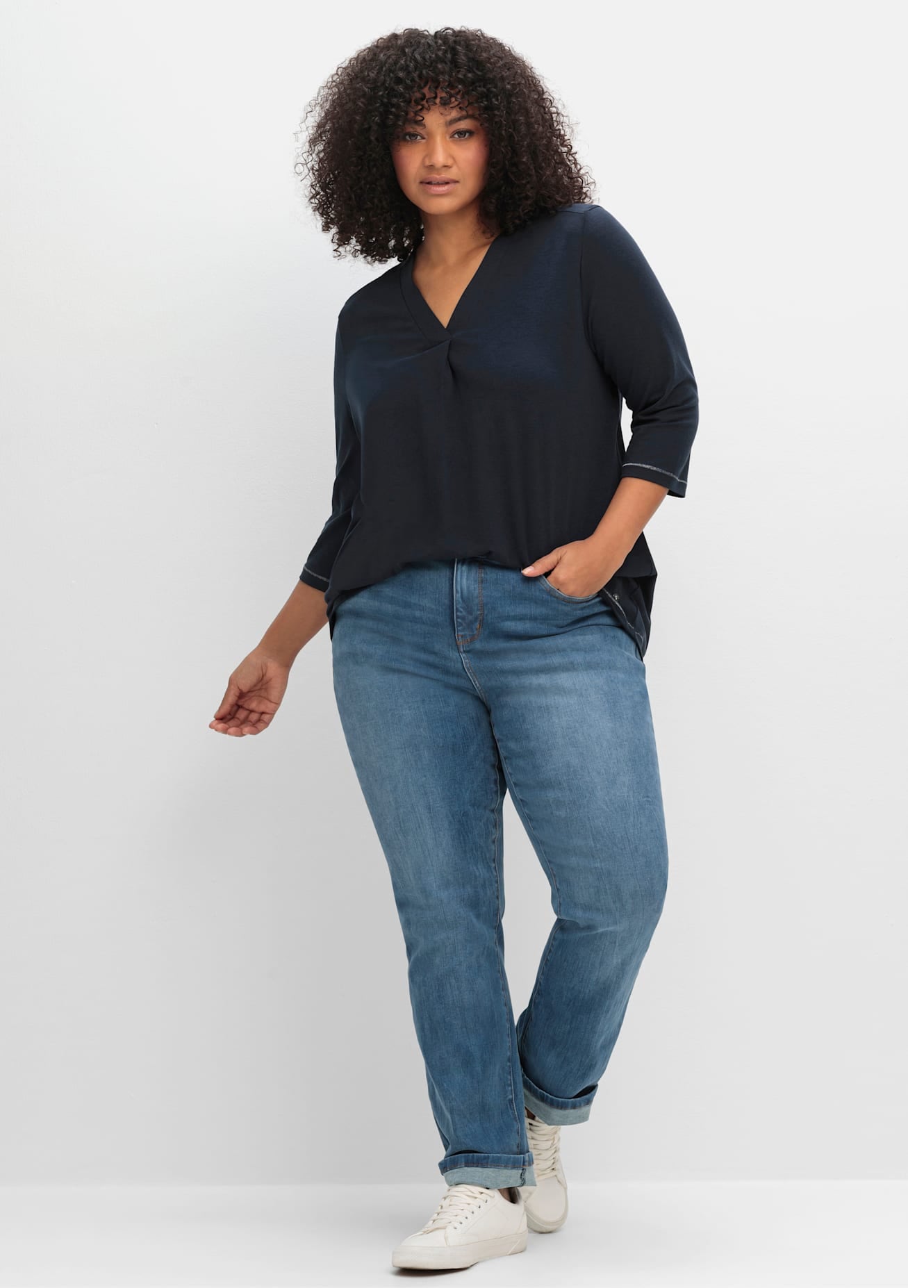 Sheego 3/4-Arm-Shirt »3/4-Arm-Shirt«, (1 tlg.)