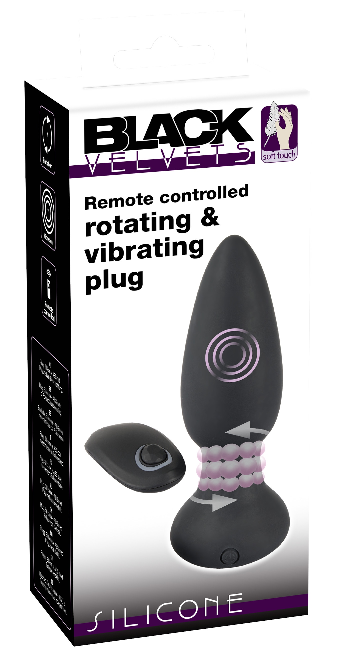 BLACK VELVETS Anal-Stimulator »Analplug mit Rotation Remote controlled rotating & vibrating plug« ()