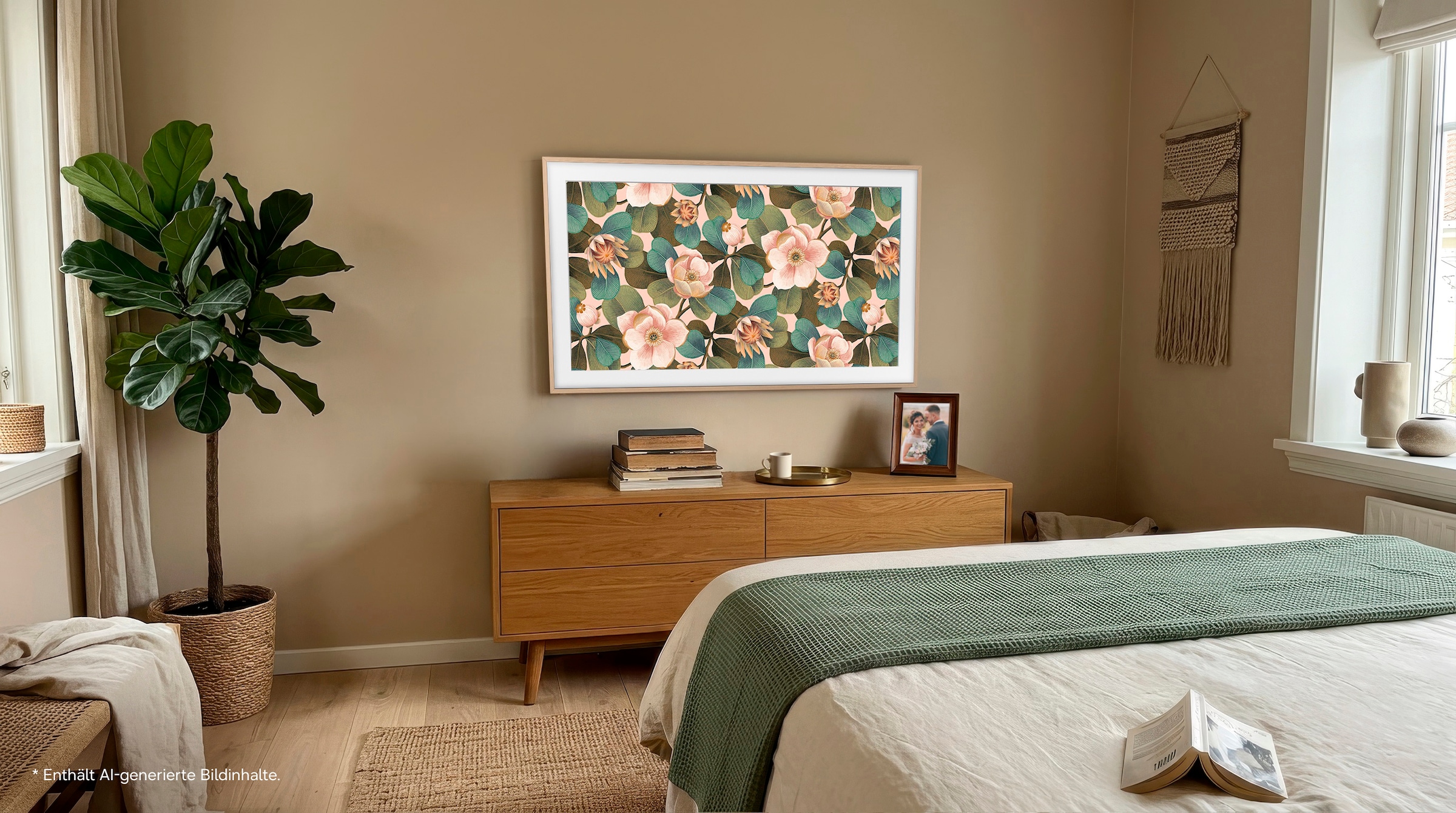 Samsung QLED-Fernseher »GQ65LS03HAU« 163 cm/65 ″ Smart-TV The Frame, Art Mode Kunstwerke, Antireflexion, Rahmen austauschbar
