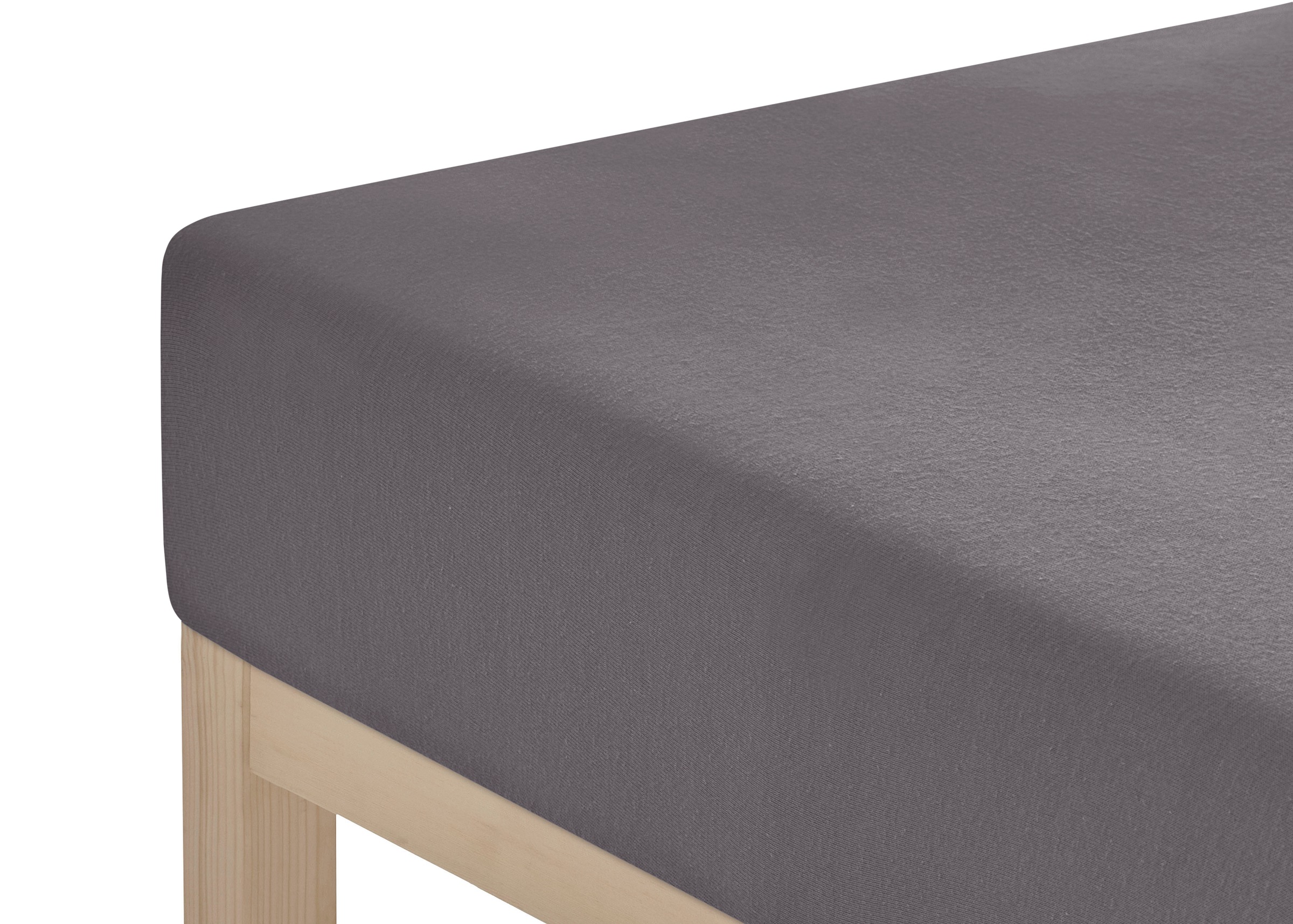 my home Spannbettlaken »Litschi«, für Topper auf Boxspringbetten geeignet, Bettlaken aus 100% reiner Baumwolle, Topper Spannbettlaken aus Jersey mit Gummizug, Made in Green zertifiziert