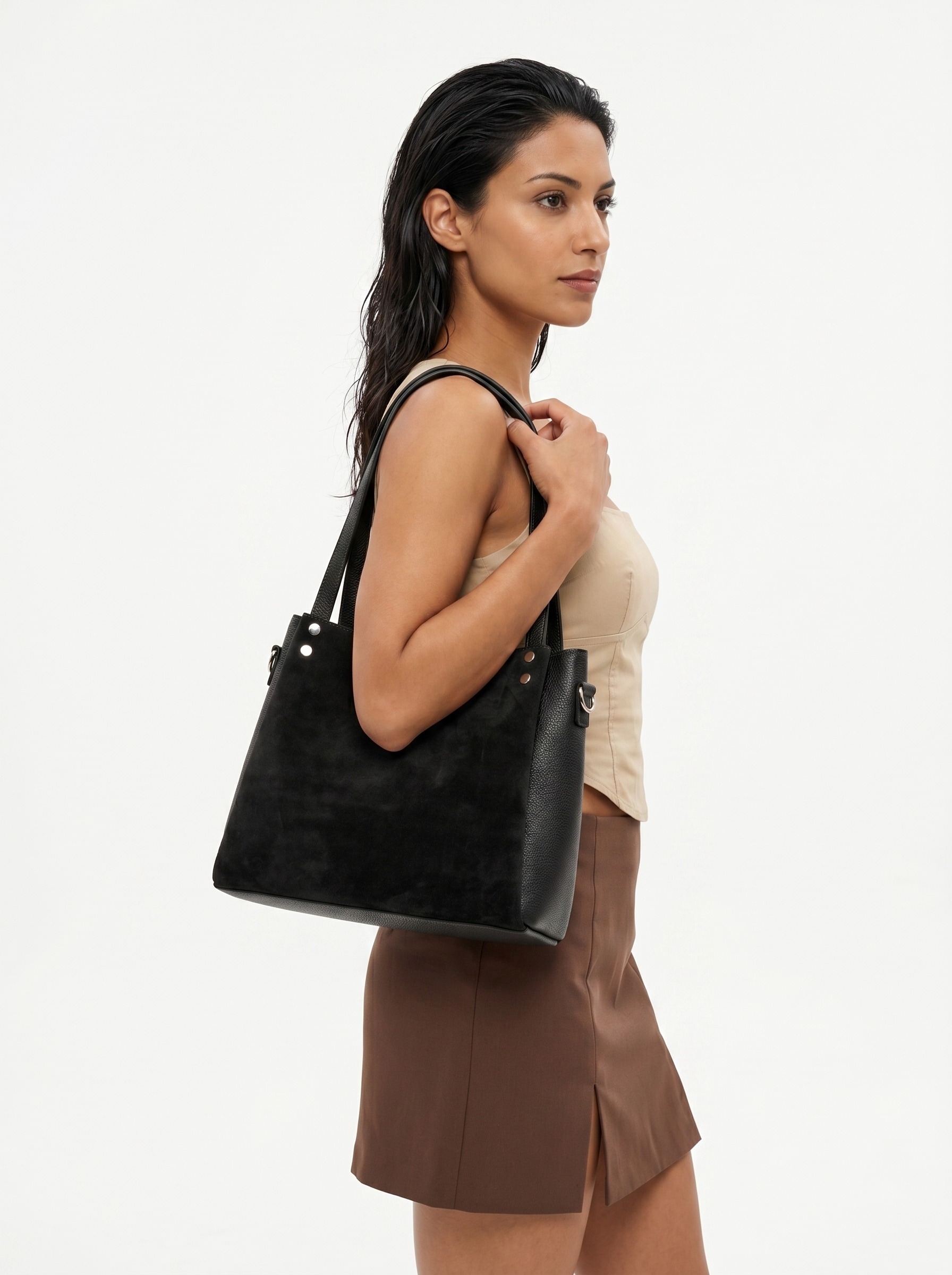 forty° Shopper echt Leder, Made in Italy