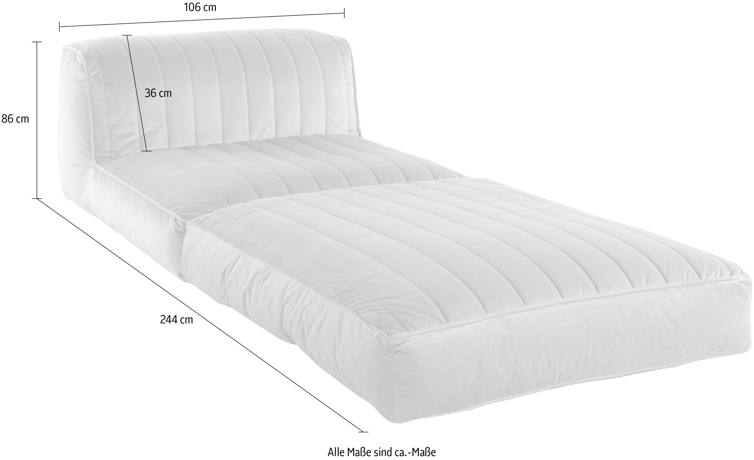 Leonique Relaxsessel »Polly«, Loungesessel mit Schlaffunktion, perfekt als Gästebett, Daybed