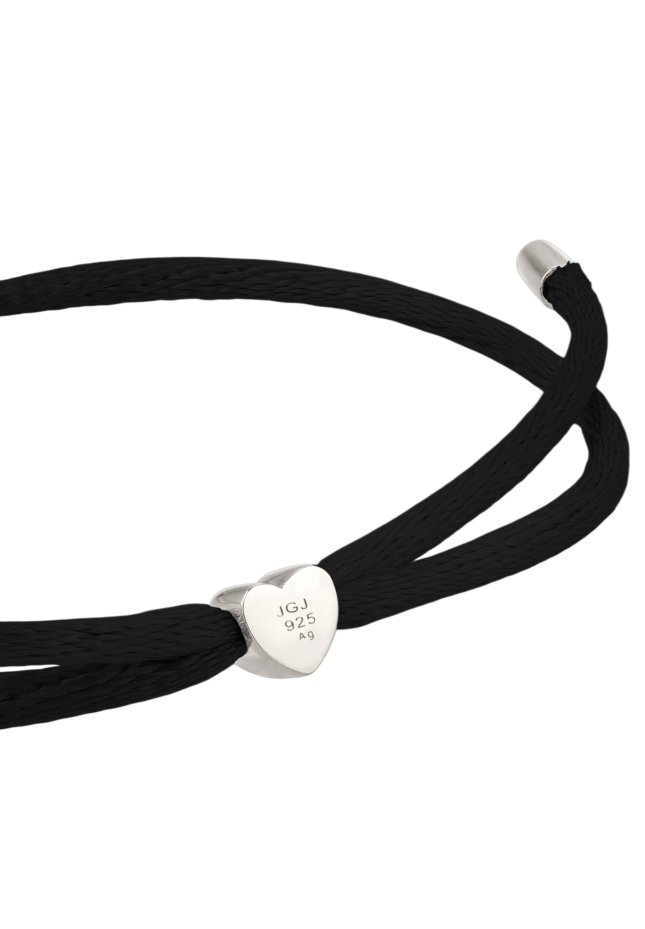 Elli Armkette »Armband Satin Lettering Heart 925 Sterling Silber vergoldet«