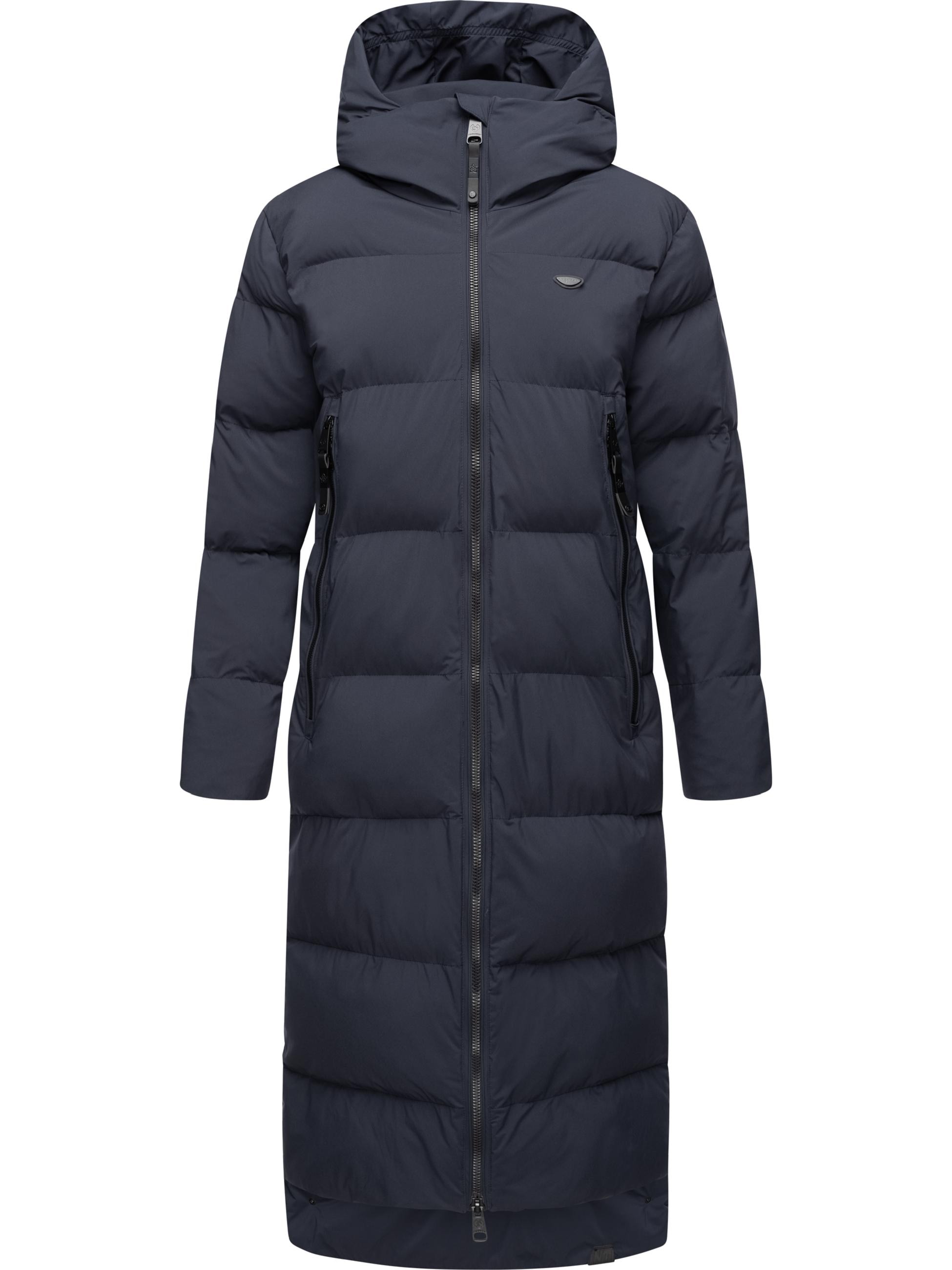 Ragwear Wintermantel »Wintermantel Patrise«, Extralanger Damen Winter Steppmantel mit Gehschlitzen