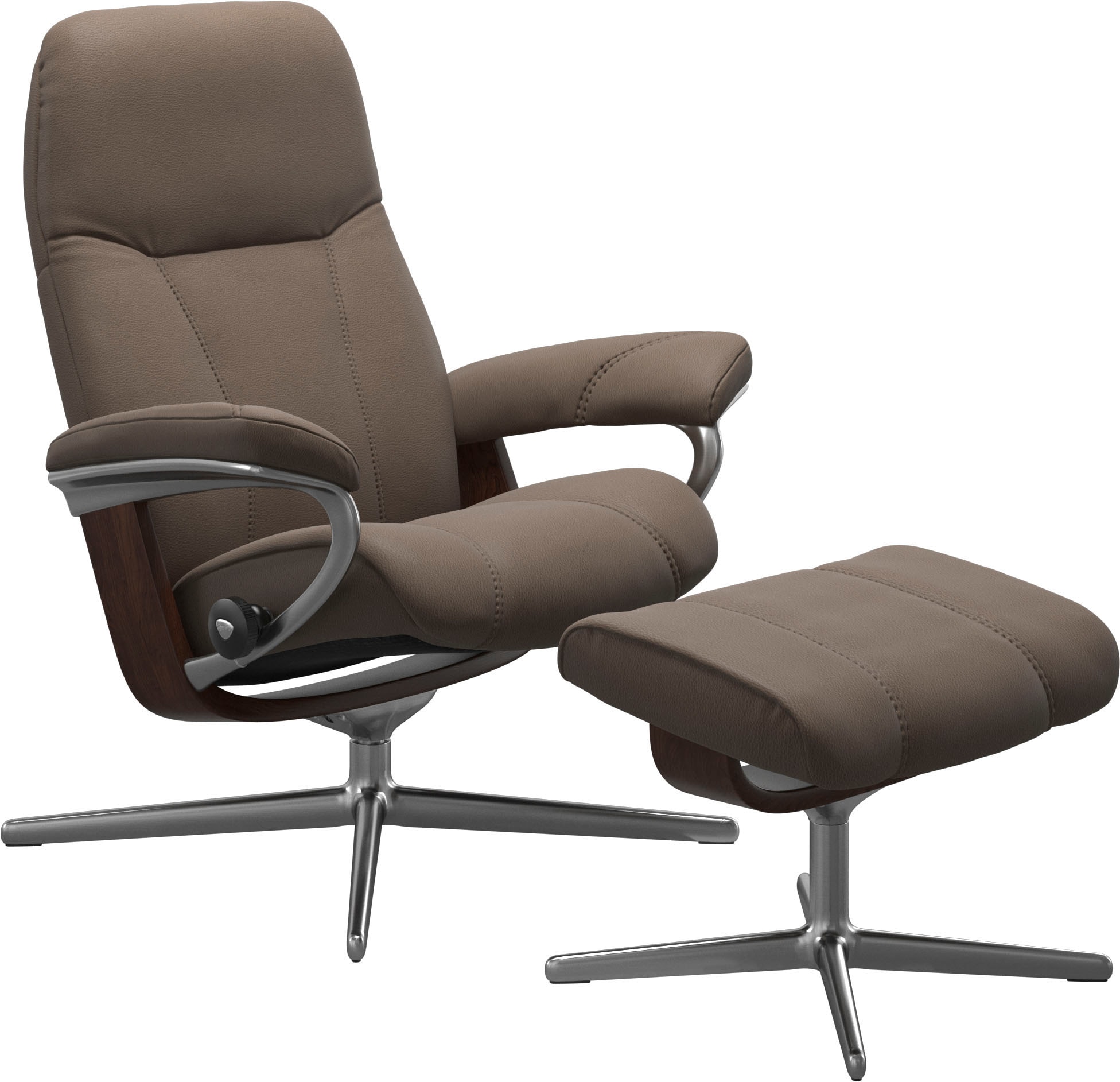 Stressless® Relaxsessel »Consul« mit Cross Base, Größe S, M & L, Holzakzent Braun