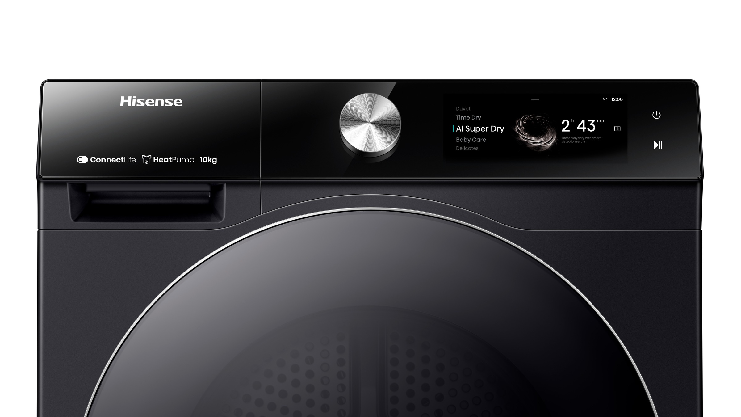 Hisense Wärmepumpentrockner »DH7S107BW«, Dynamisches TFT-Touch-Display