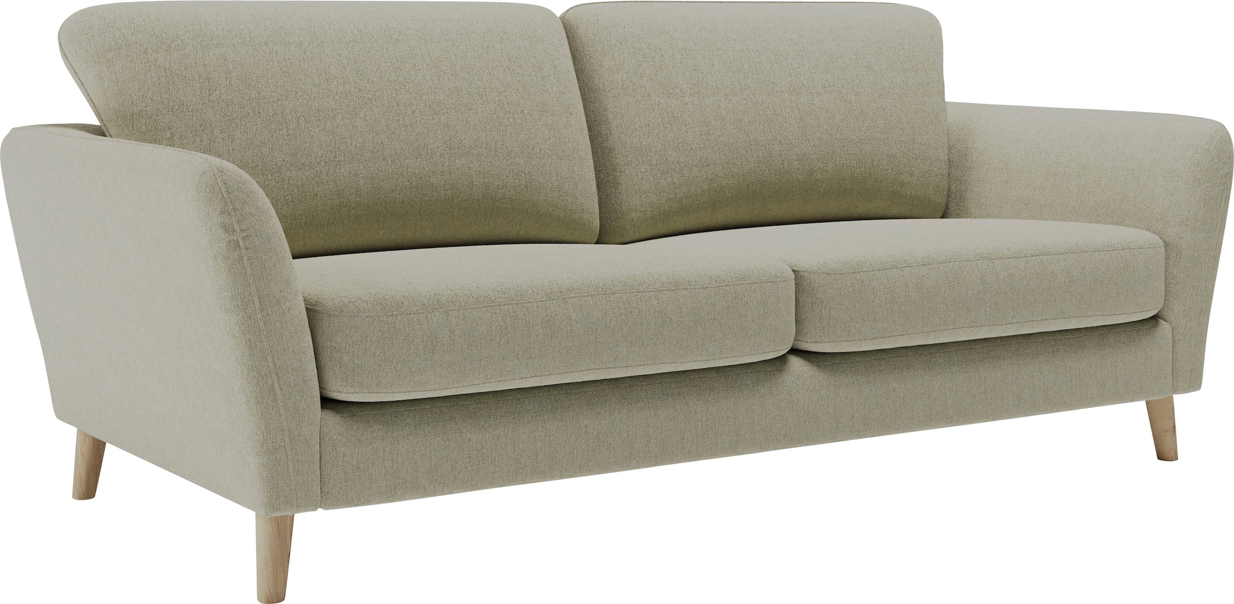 Home affaire 3-Sitzer »MARSEILLE 3er Sofa 206 cm, Cord, Flachgewebe, Struktur, Webstoff«, Massivholzbeine Eiche, Landhausstil, Wellenunterfederung