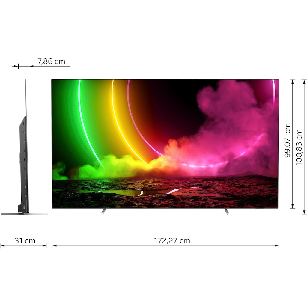 Philips OLED-Fernseher »77OLED806/12«, 194 cm/77 Zoll, 4K Ultra HD, Smart-TV