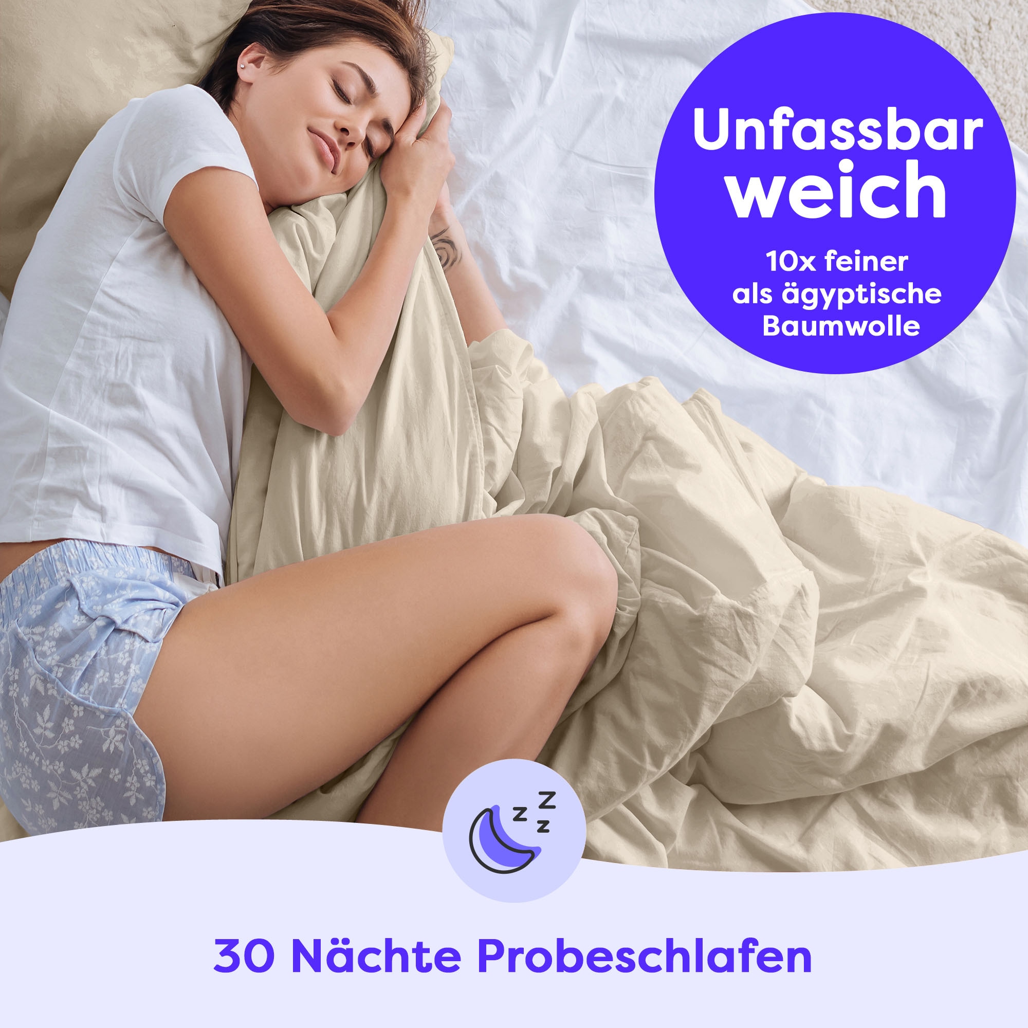Wolkenfeld Bettwäsche »Allergiker Bettwäsche, unfassbar weich« 2 tlg. tlg. 135x200 cm, 155x220 & Übergrößen I inkl. Kissenbezüge 80x80 I Uni