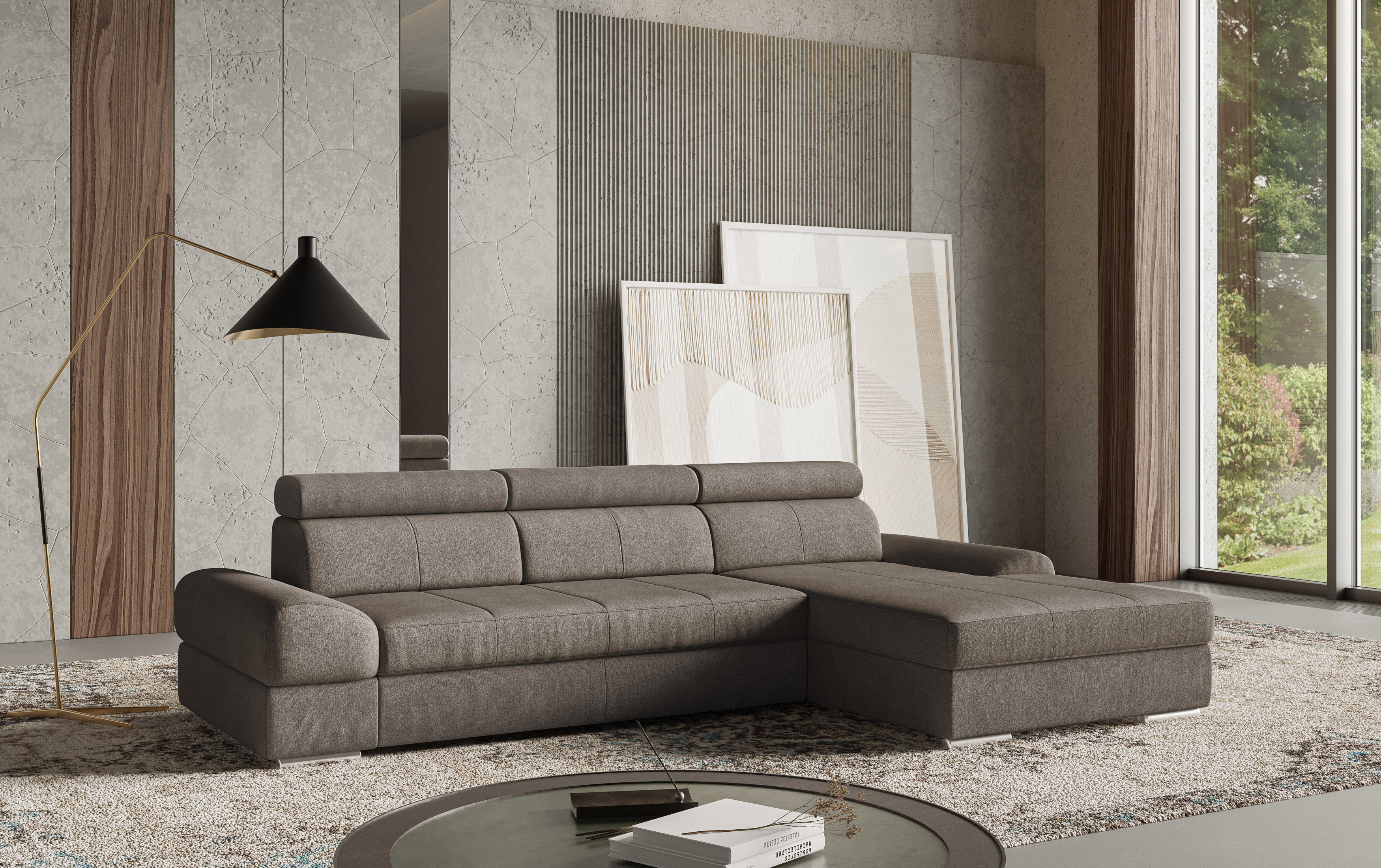 sit&more Ecksofa "Broadway L-Form" inklusive Kopfteilverstellung, wahlweise mit Schlaffunktion