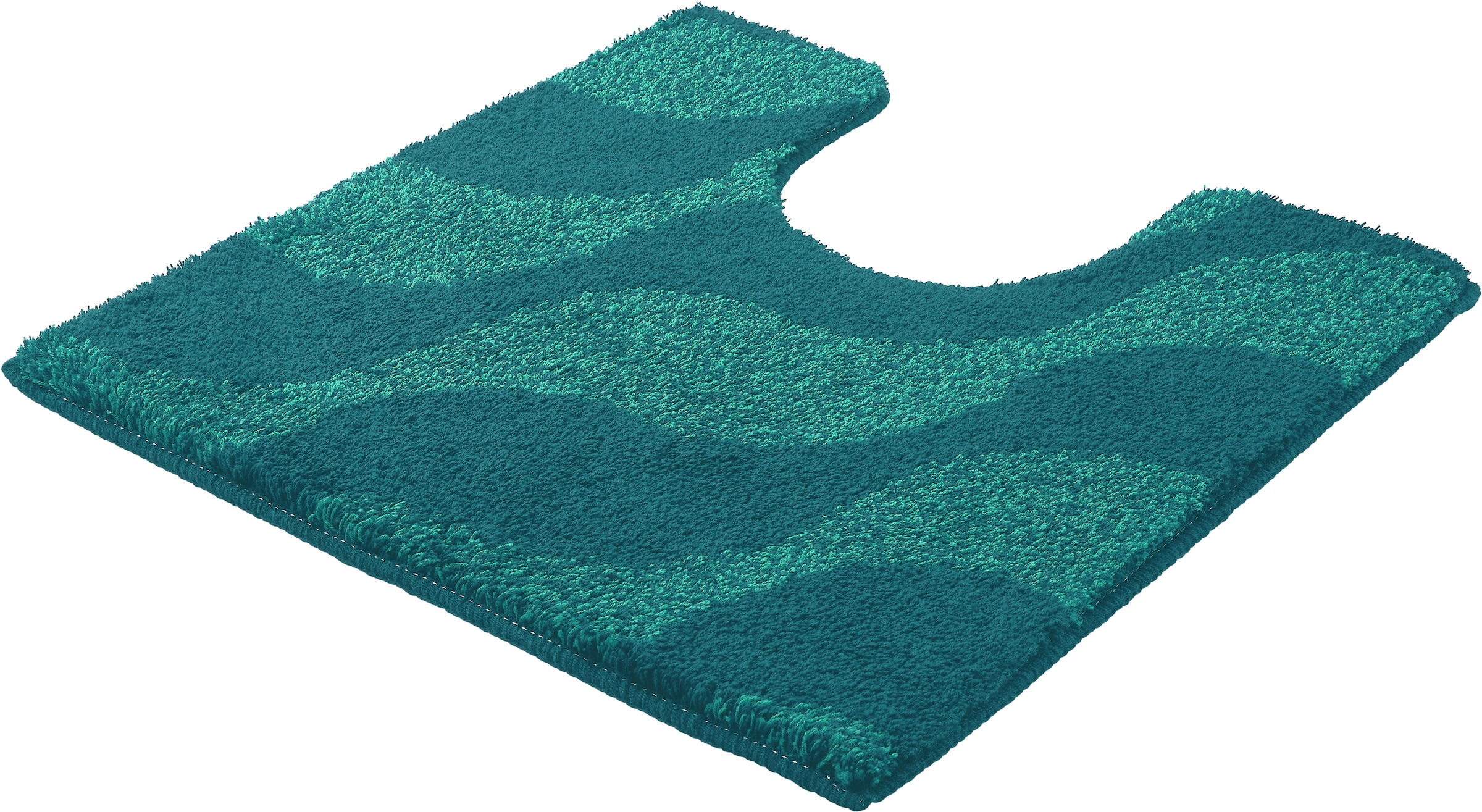 Kleine Wolke Badematte »»Onda«« Höhe 15 mm rutschhemmend beschichtet fußbodenheizungsgeeignet Badteppich, modernes Ton in Ton Wellendesign, flauschig