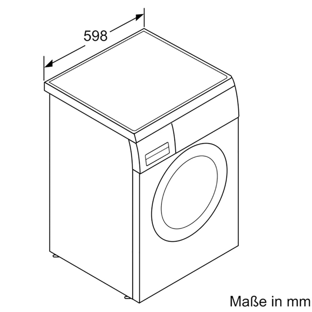 BOSCH Waschmaschine Serie 6 »WUU28T42«, 9 kg, 1400 U/min, Unterbaufähig, Zeitersparnis durch Speed Perfect, Großes LED-Display