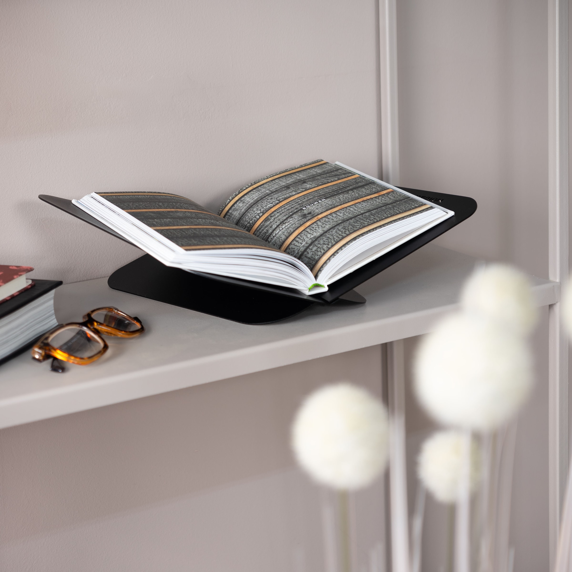 Spinder Design Buchstütze »ATALANTA«, (2 St.), Moderner Buchständer aus pulverbeschichtetem Stahl