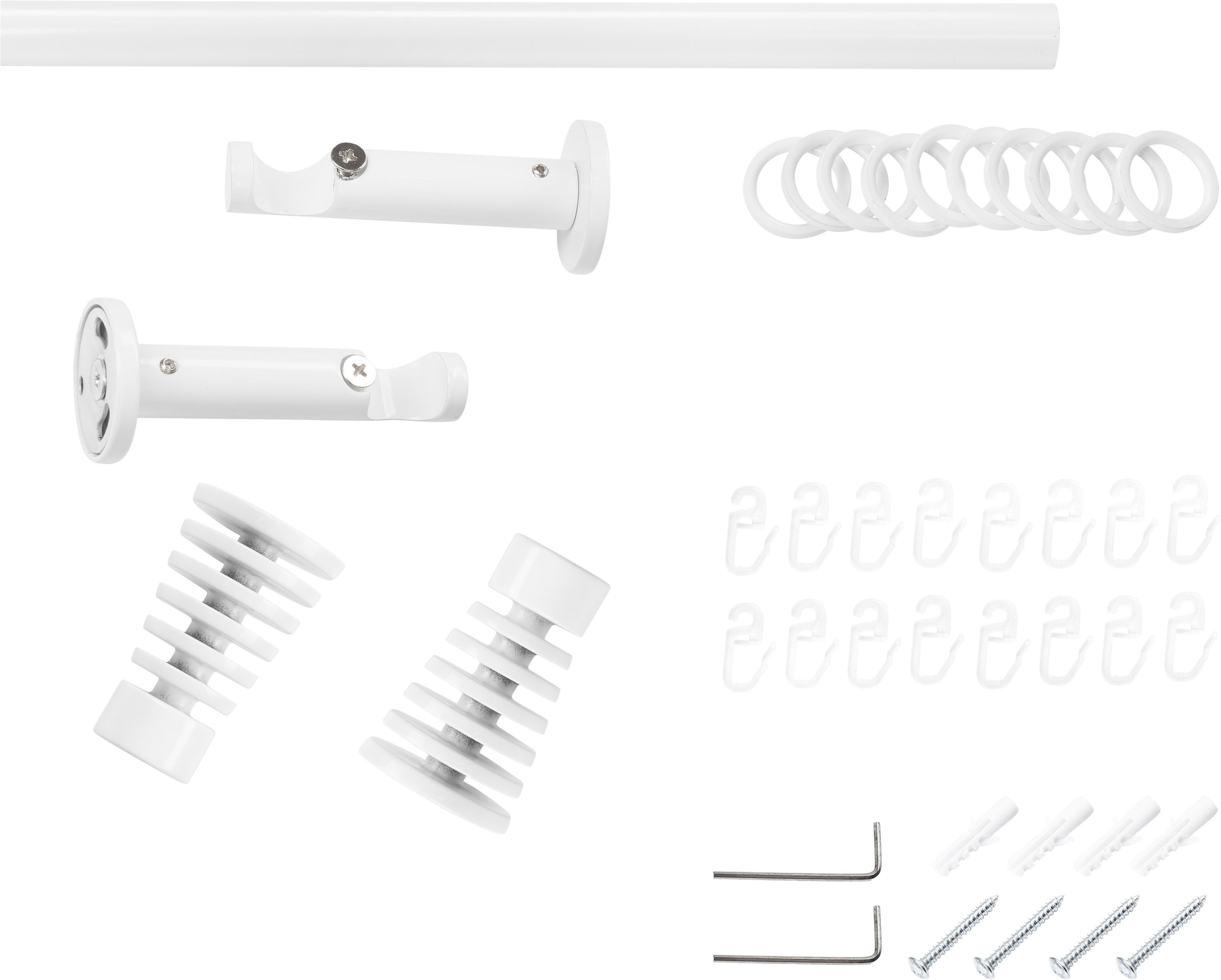 SN DECO GROUP Gardinenstange Ø 19 mm 1 läufig-läufig Fixmaß;kürzbar