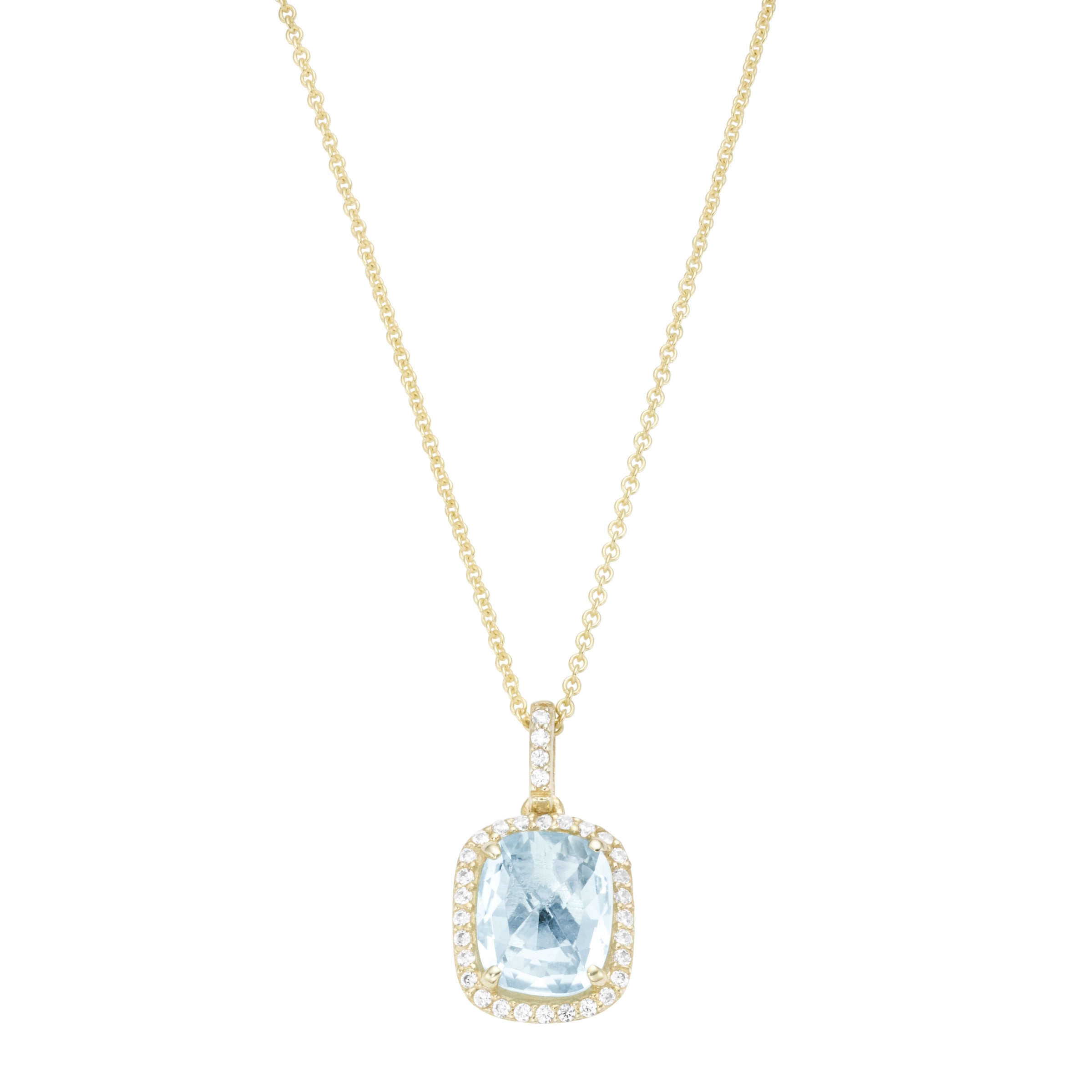 Luigi Merano Goldkette »Kette mit Blautopas und Zirkonia, Gold 375«