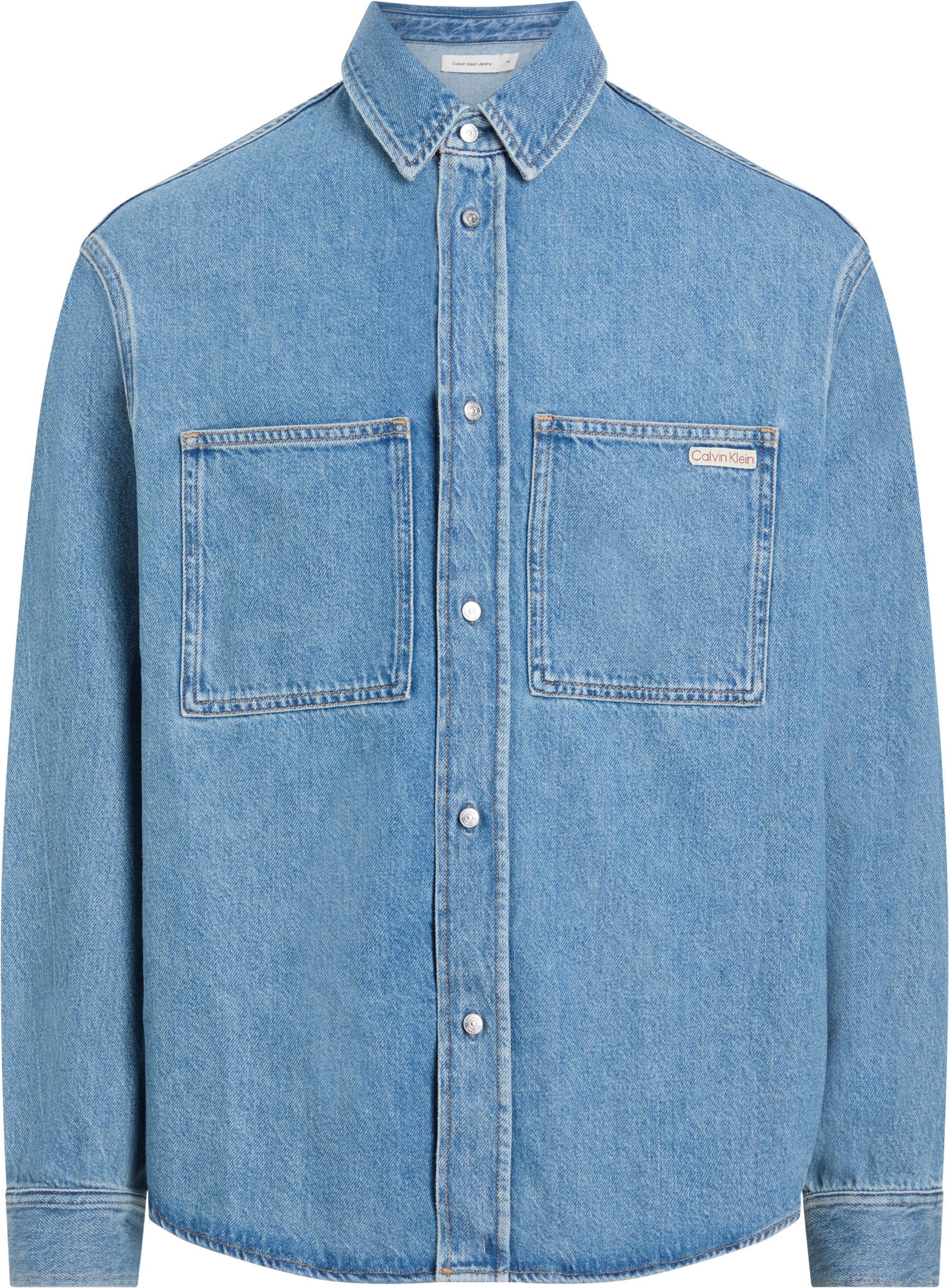 Calvin Klein Jeans Jeanshemd »RELAXED DENIM SHIRT«, in mittelblauer Waschung