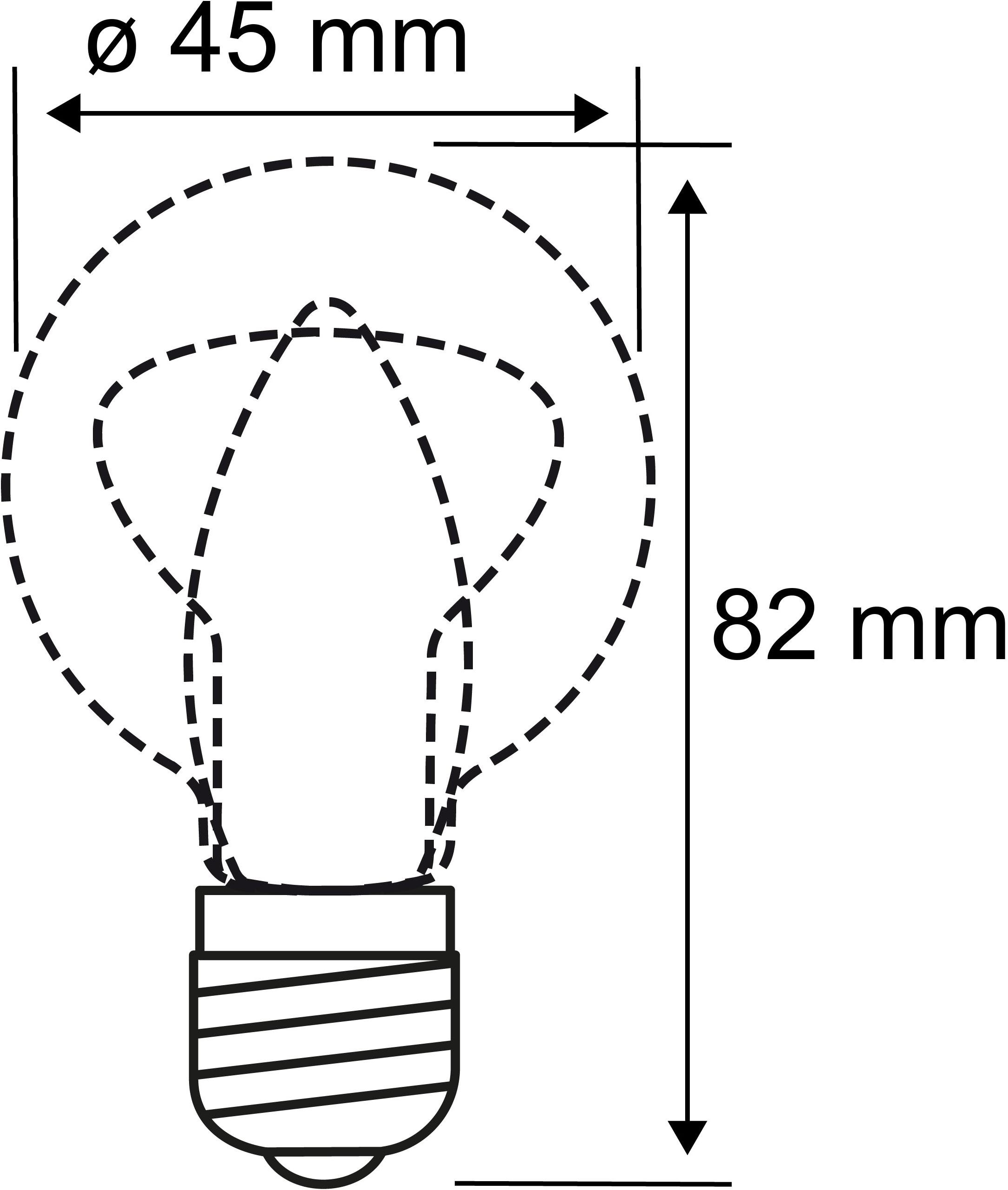 Paulmann LED-Leuchtmittel »Eco-Line Filament 230V LED Tropfen E14 1er-Set 525lm 2,5W 3000K Klar« E14 1 Stk. Warmweiß