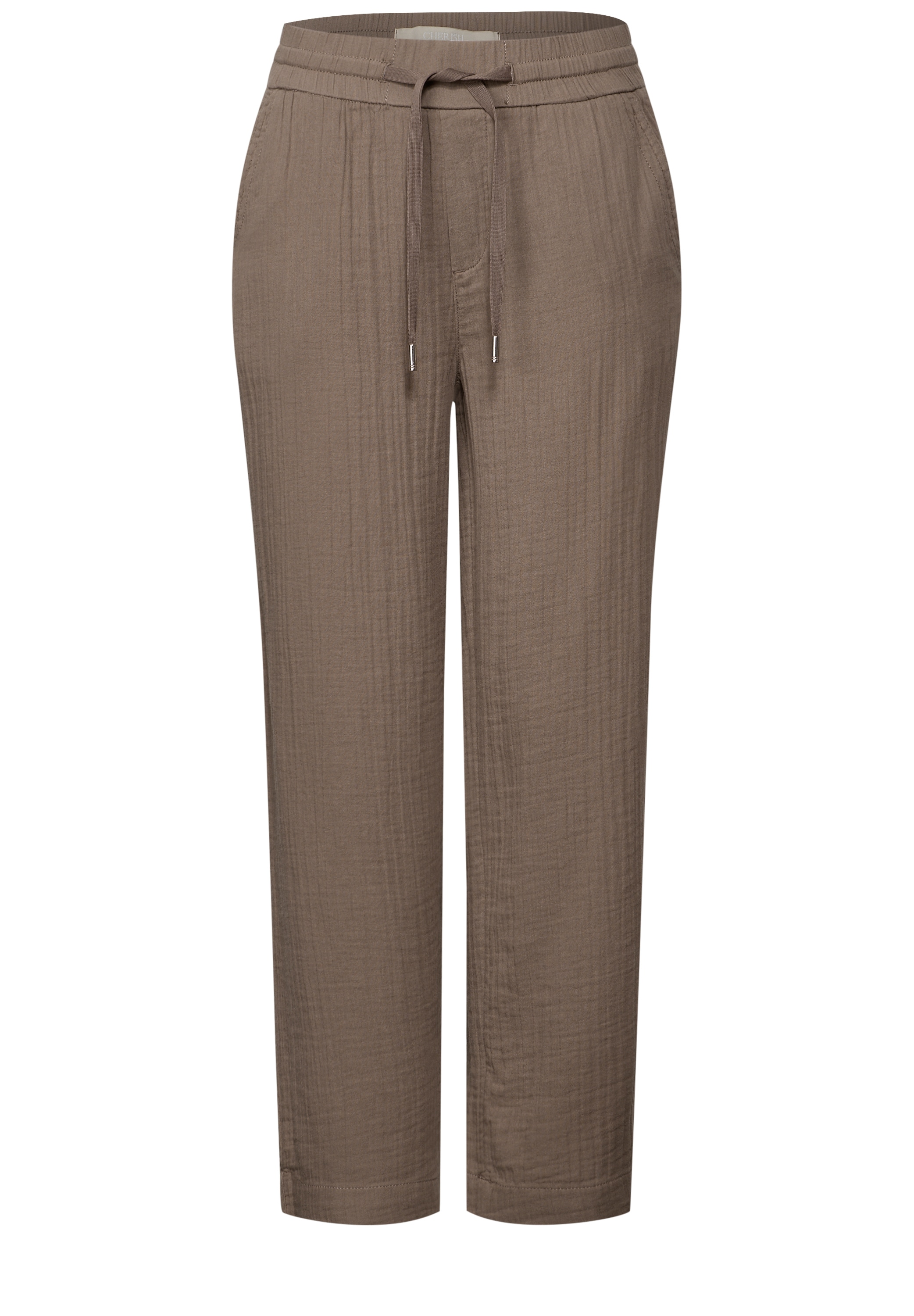 STREET ONE Stoffhose, mit elastischem Bund und Tunnelzug, im Musselin-Look
