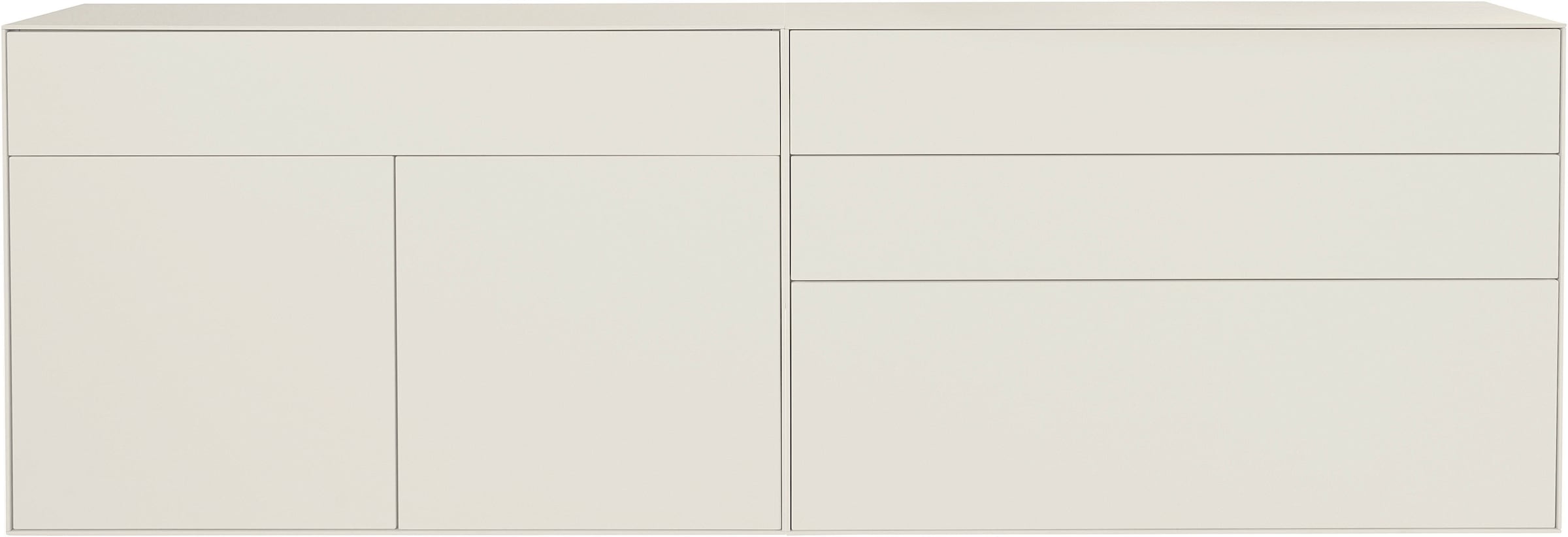 LeGer Home by Lena Gercke Sideboard »Essentials«, (2 St.), Breite: 224cm, MDF lackiert, Push-to-open-Funktion