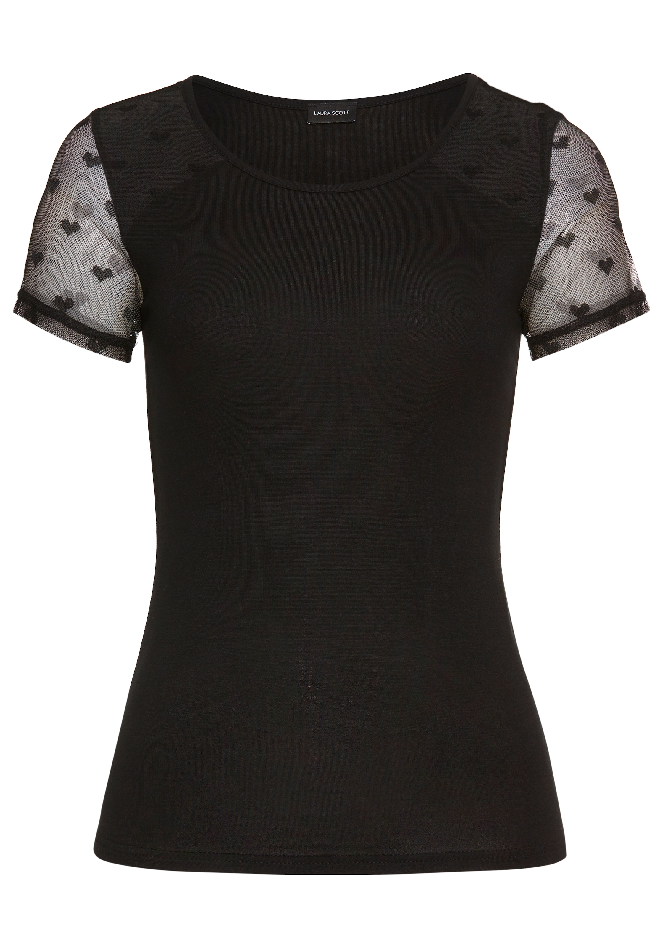 Laura Scott T-Shirt, mit edlem Mesheinsatz