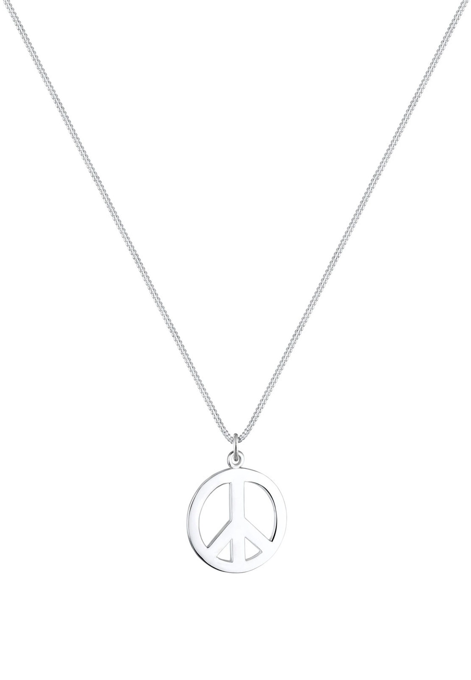 Elli Kette mit Anhänger »Halskette Boho Peace Zeichen 925 Silber«