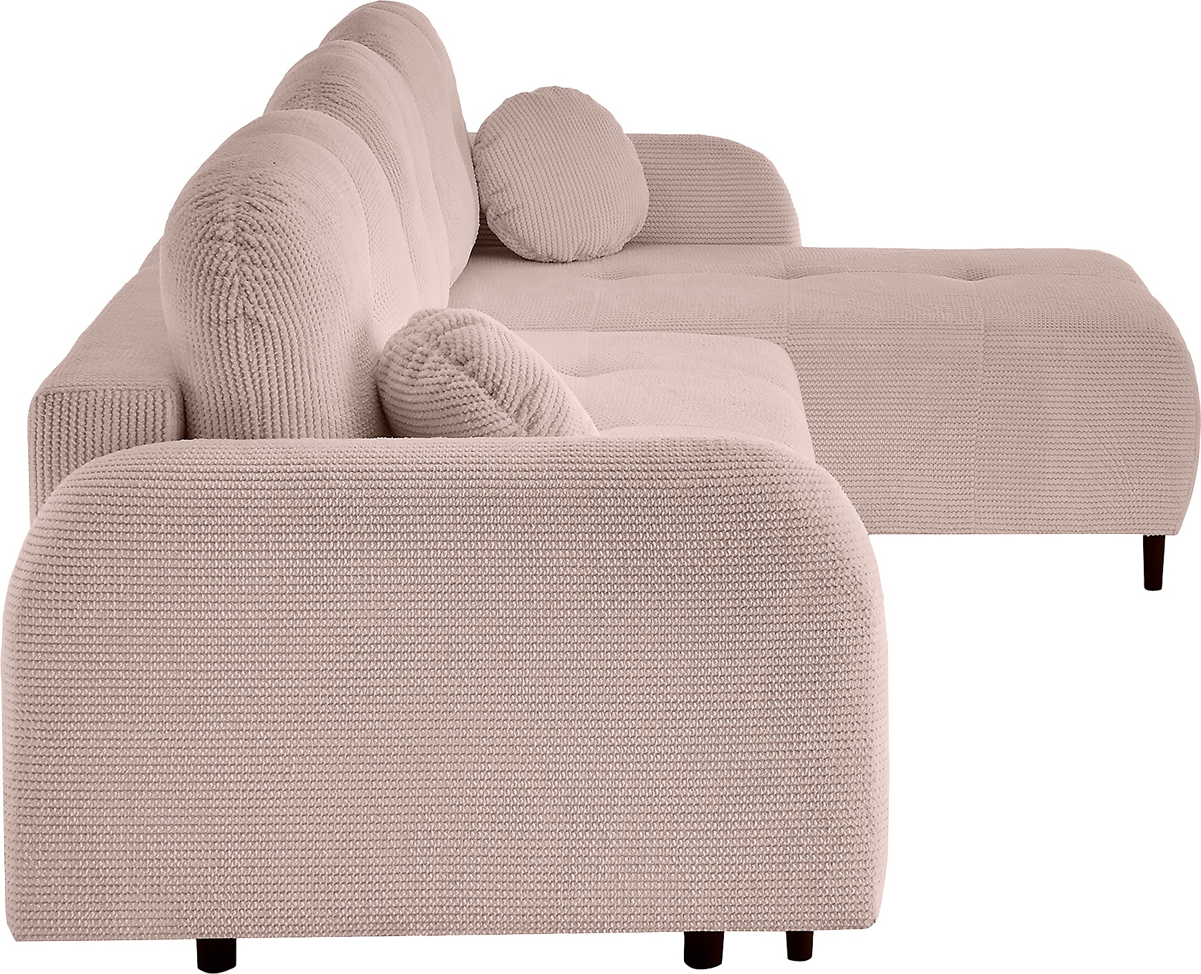 Leonique Ecksofa »BLAISE«, mit Bett-Funktion (Liegefläche 140/200 cm), Zier- und Rückenkissen