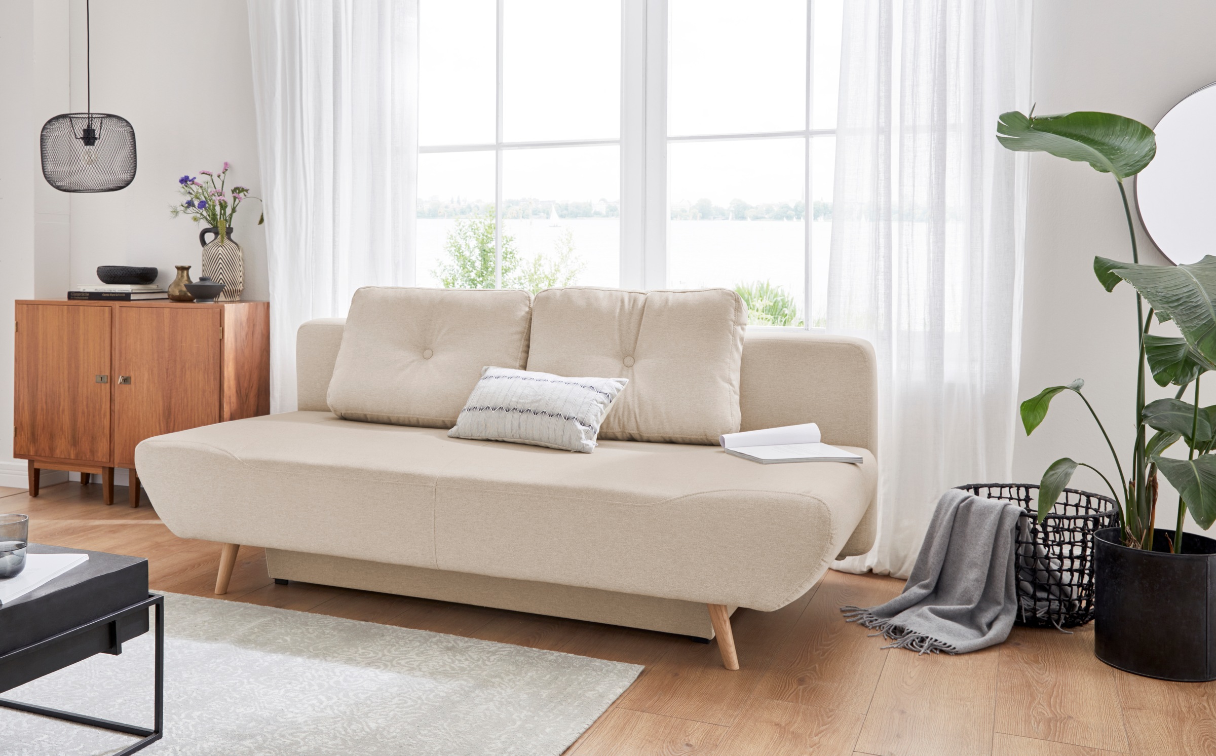 andas Schlafsofa »Segmon«, einfach in ein bequemes Bett umwandeln, inklusive Bettkasten