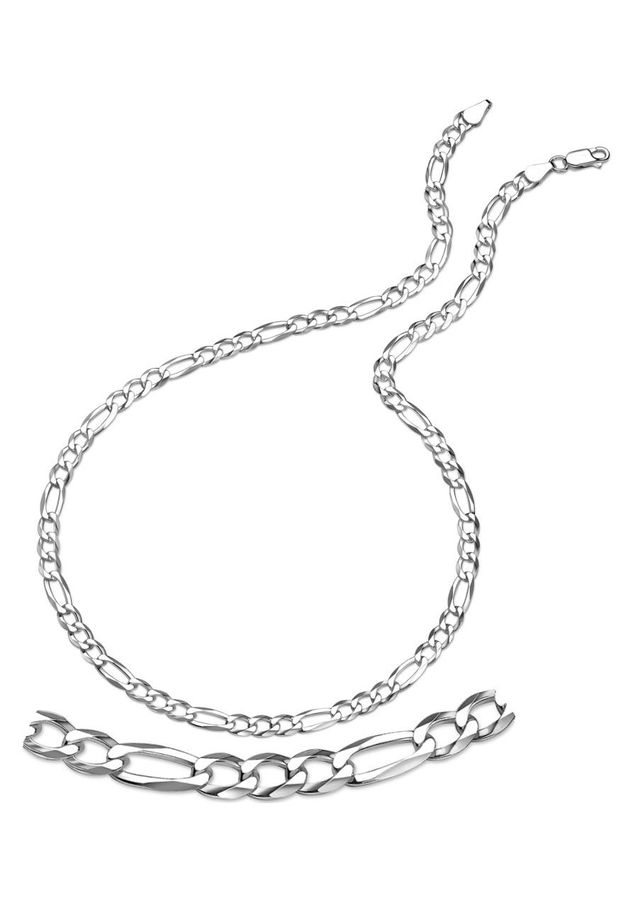 in Firetti 5,1 Silberkette bequem Made mm Germany »Figarokettengliederung, breit«, ca. bestellen