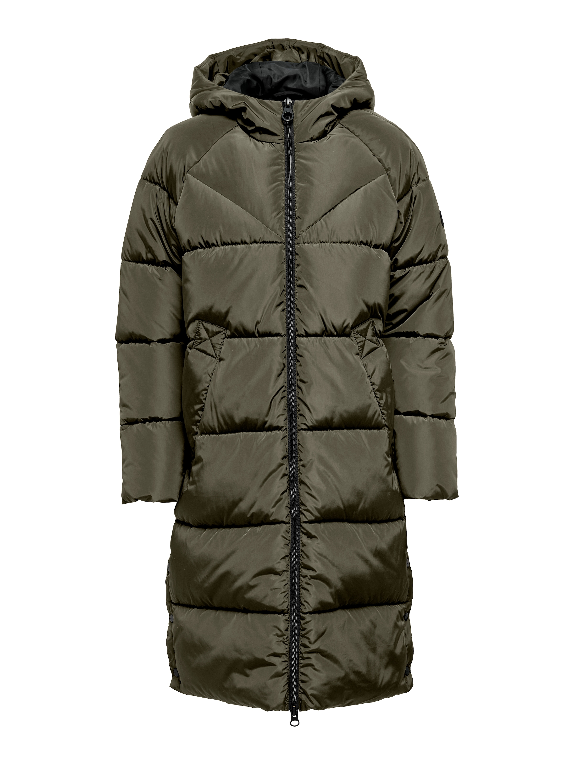 ONLY Steppmantel »ONLAMAND LONG PUFFER COAT CS OTW«, mit Kapuze und praktischem 2-Wege Reißverschluss