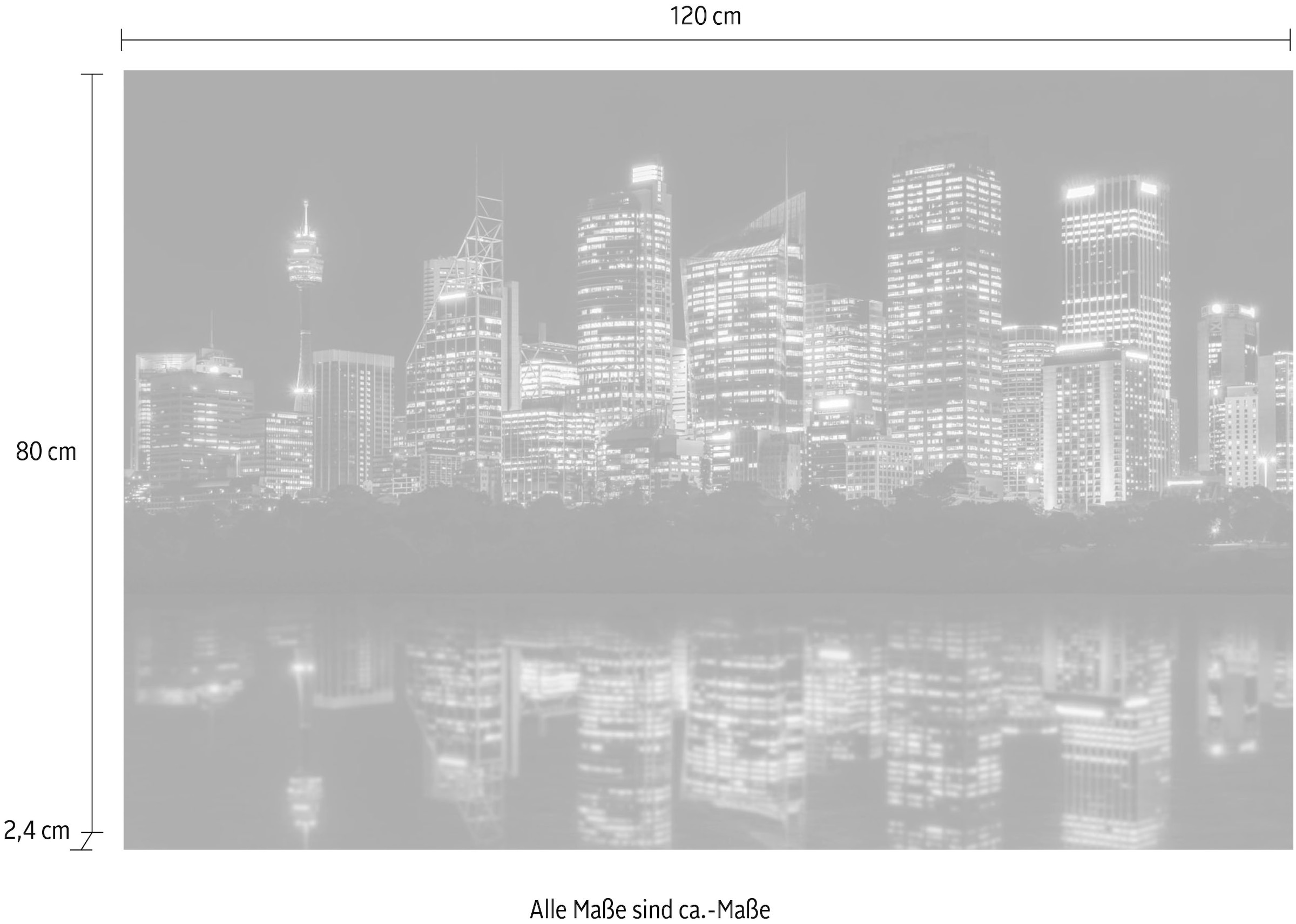 queence Acrylglasbild »Hochhäuser«, Skyline-Gebäude-Städte-Amerika-Bilder von Amerika-New York-Schwarz-Weiß, Fine Art-Print in Galeriequalität