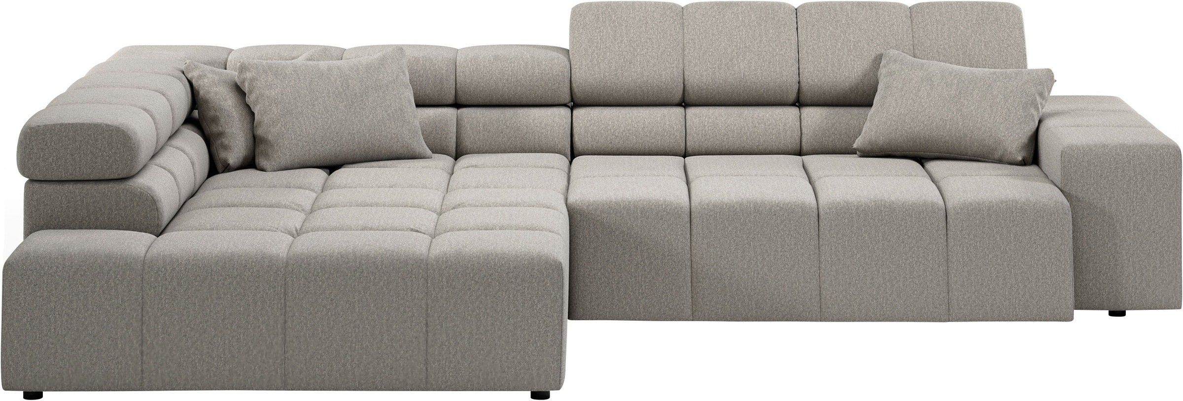 INOSIGN Ecksofa »Ancona incl. Kopfteilverstellung, Breite 319cm, L-Form«, wahlweise motorische Sitztiefenverstellung, auch in Cord + Easy Care