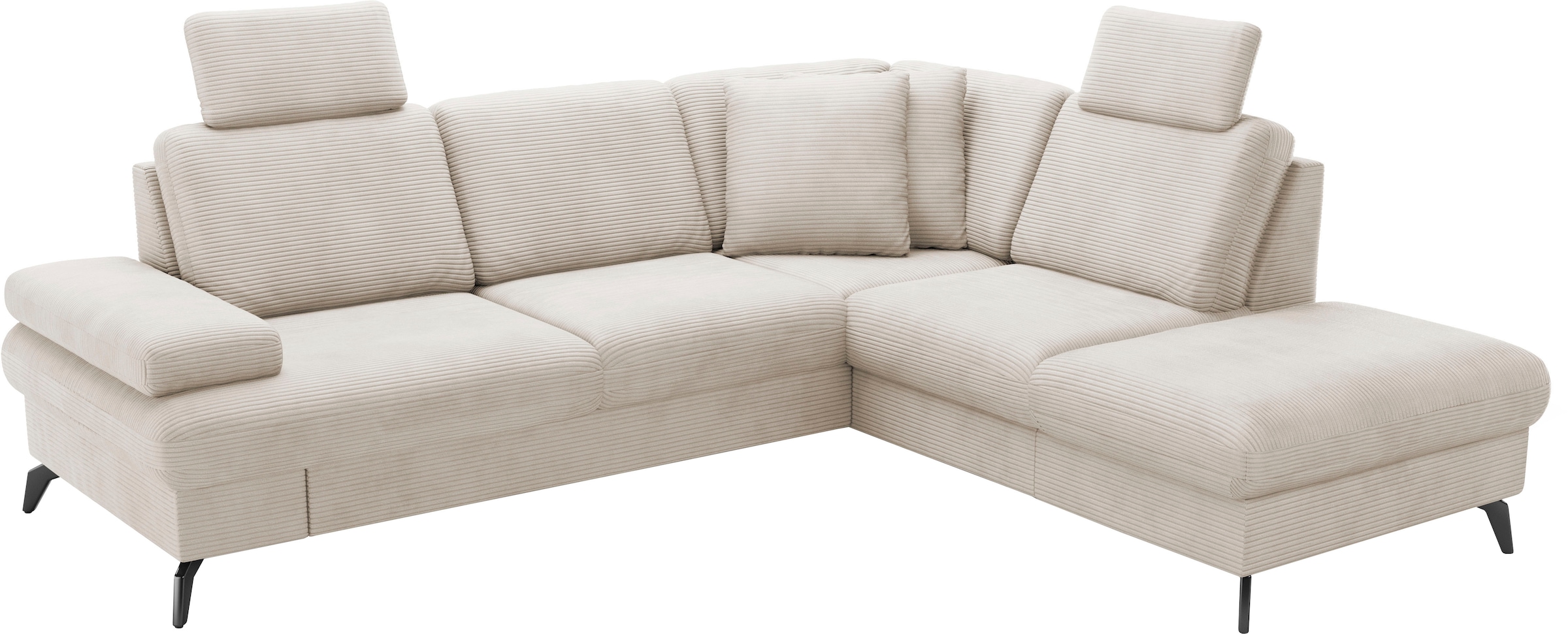 sit&more Ecksofa »Morris Jubi L-Form«, inkl. Armteilfunktion und 1 Zierkissen, wahlweise mit Bettfunktion