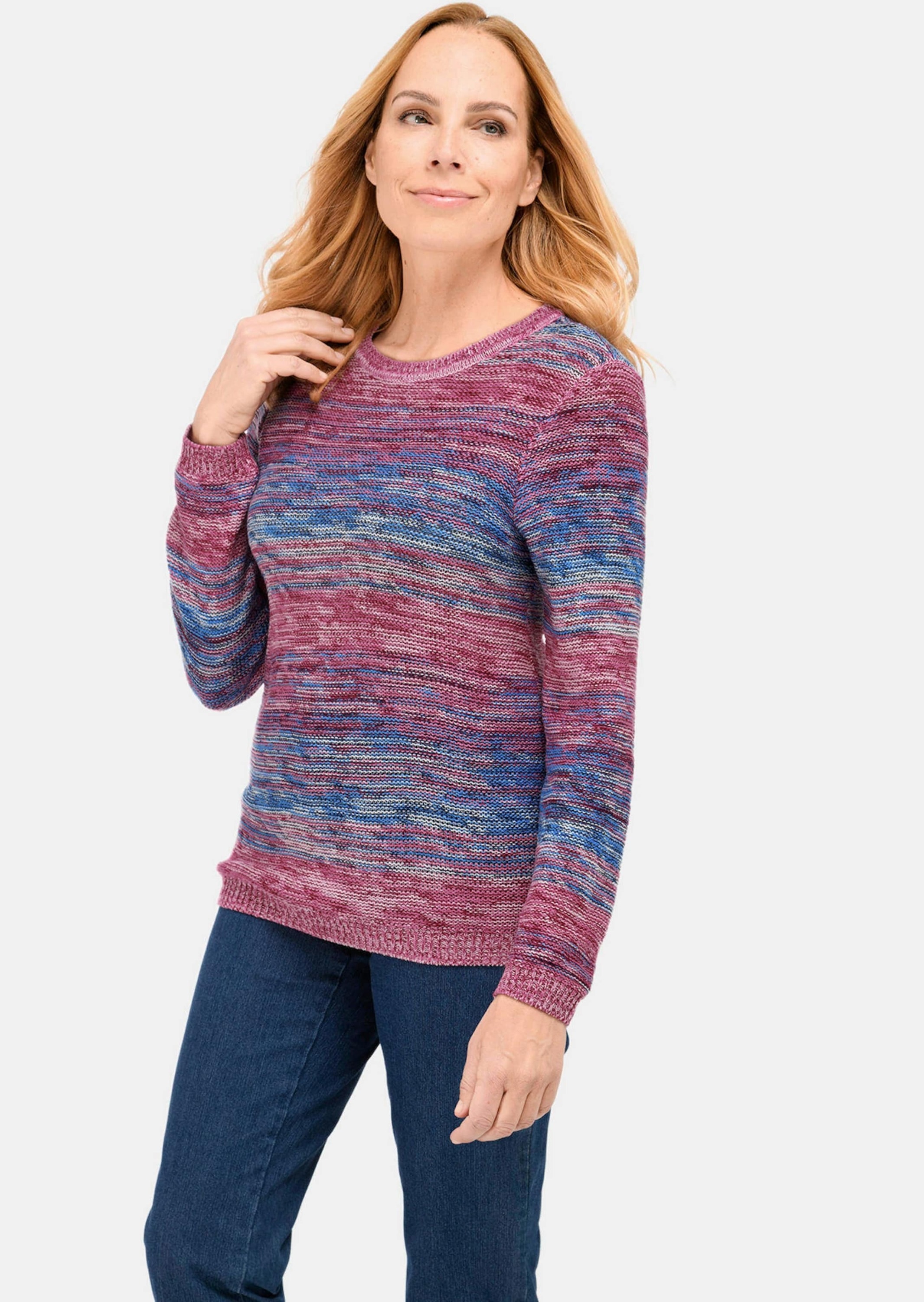 GOLDNER Strickpullover »Baumwollpullover mit Farbverlauf« Jedes Teil ein Unikat