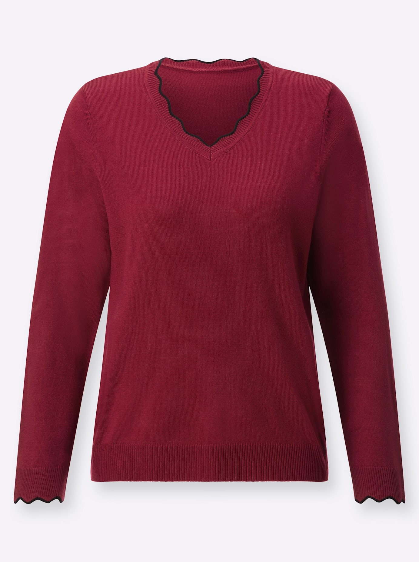 Classic Basics V-Ausschnitt-Pullover »Feinstrick-Pullover«