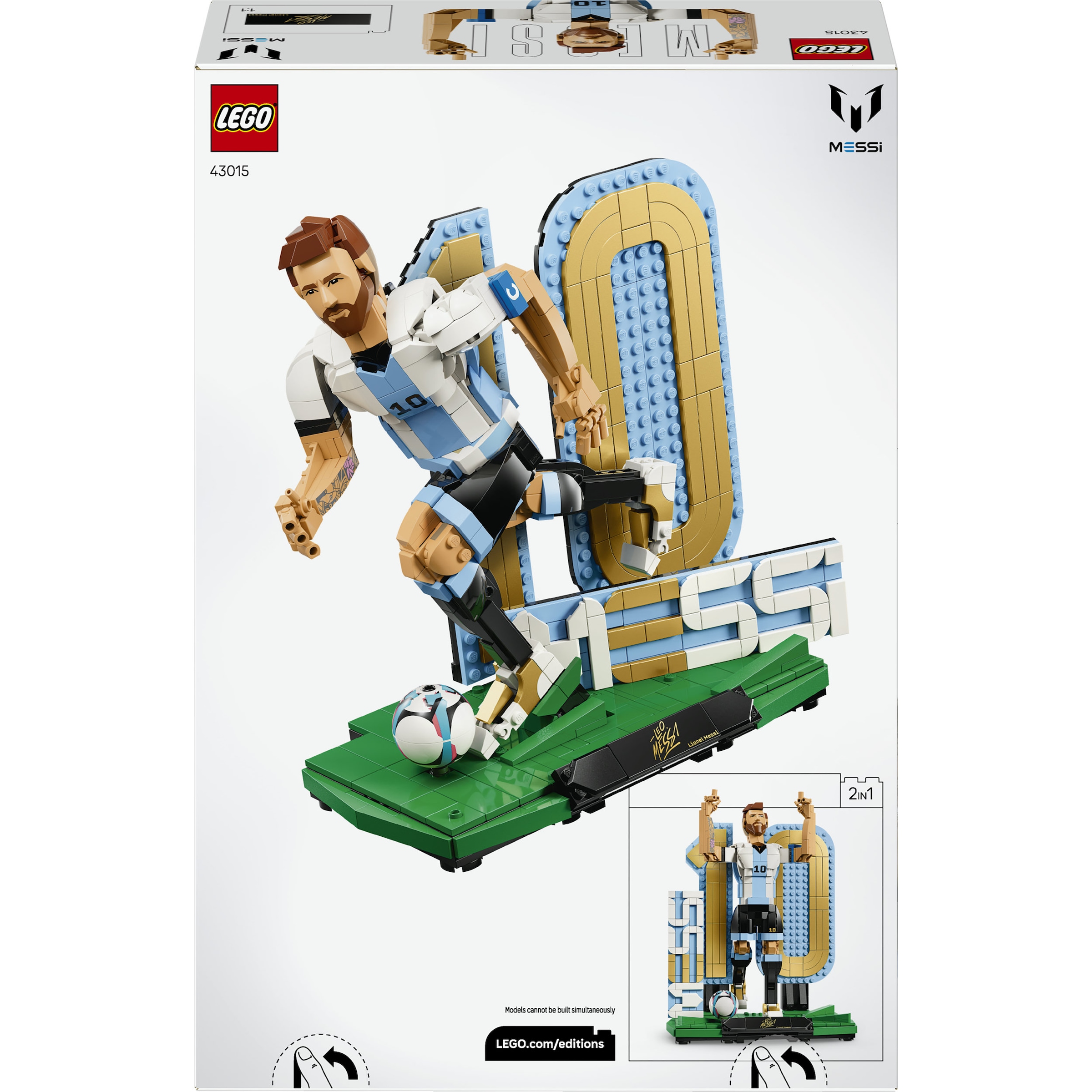 LEGO® Konstruktionsspielsteine »Lionel Messi – Fußballlegende (43015), LEGO Editions Football«