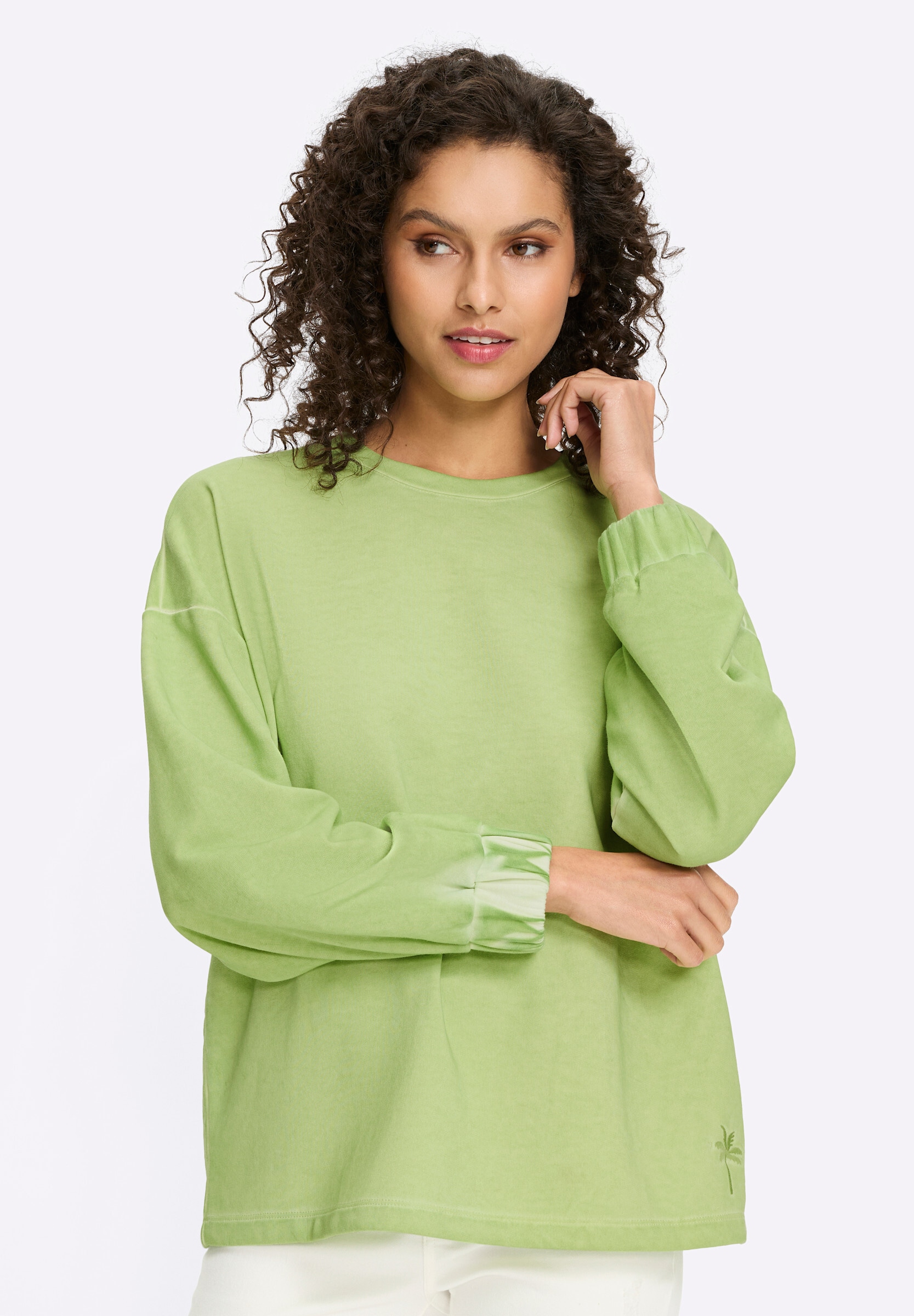 heine Sweatshirt »Sweatshirt Sweatshirt mit Oil-dyed-Waschung«
