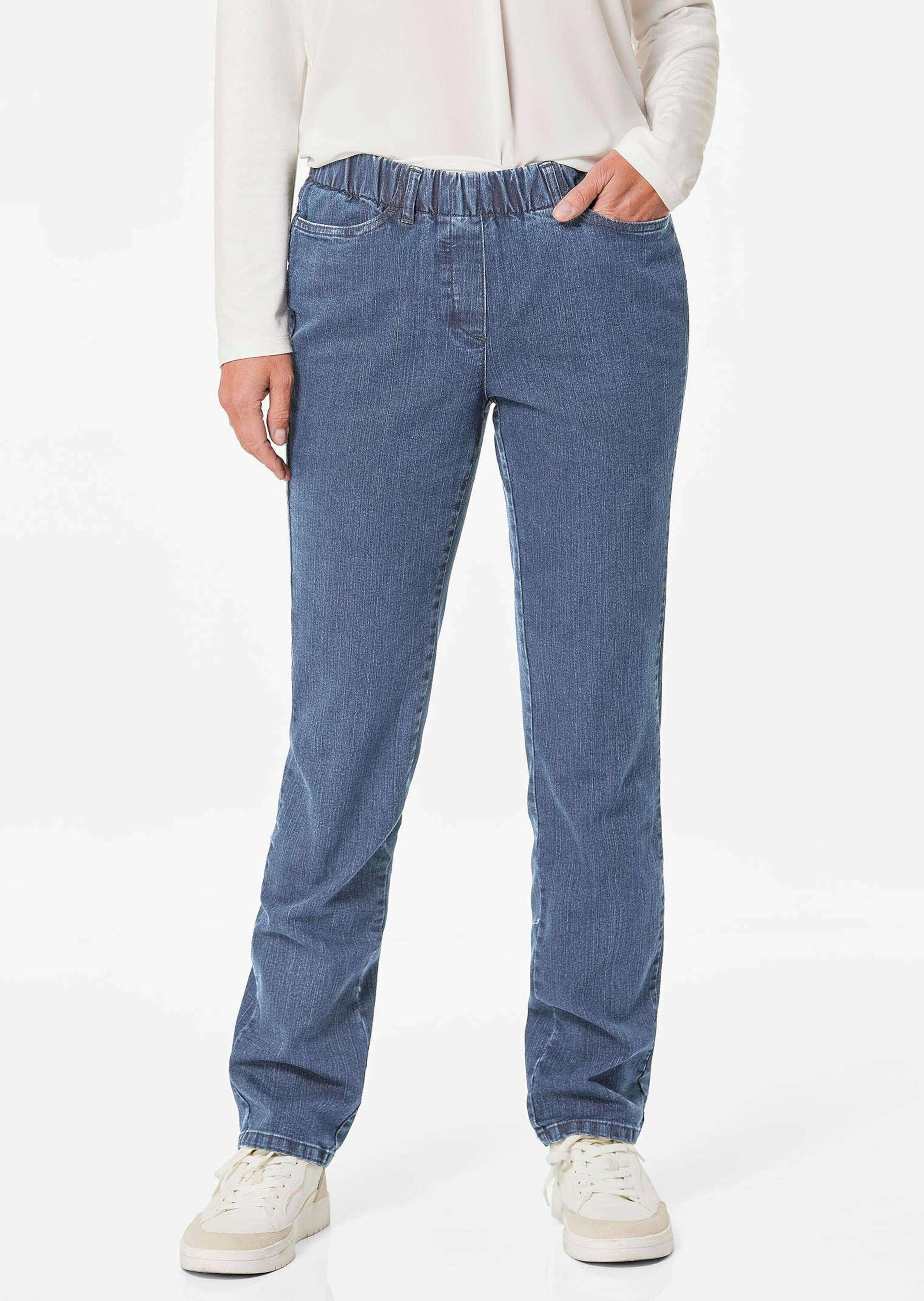 GOLDNER Regular-fit-Jeans »Kurzgröße Klassische Jeansschlupfhose LOUISA«