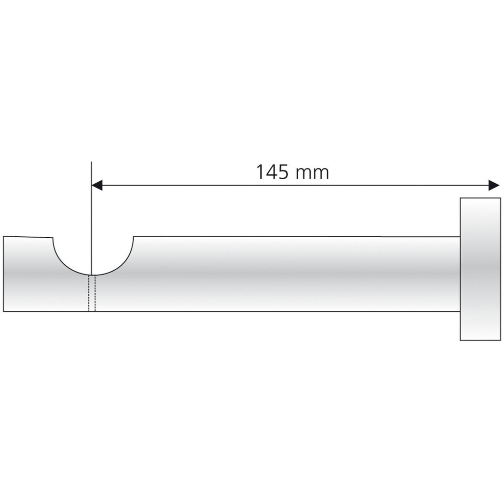 Liedeco Gardinenstange »Stilgarnitur 28 mm Zylinder«, 1 läufig-läufig, Fixmaß