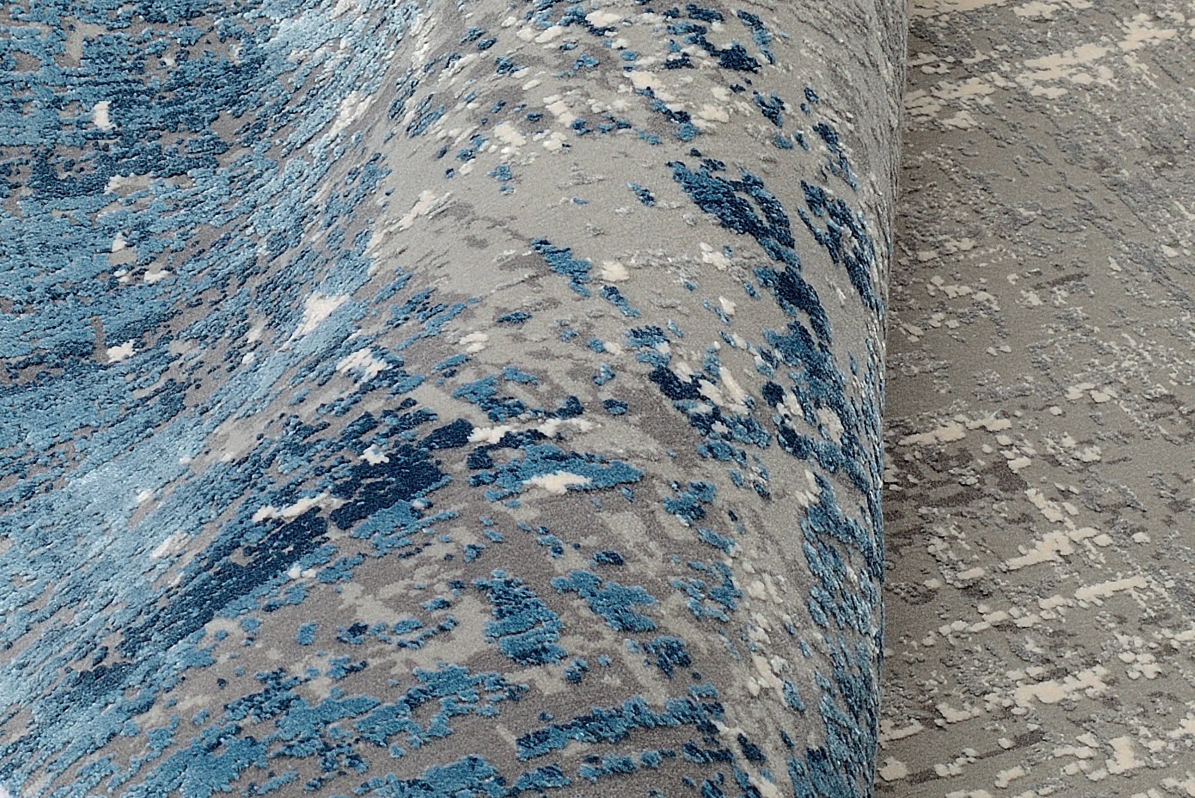 WK WOHNEN Teppich »BORDER«, rund, 8 mm Höhe, hochwertiger Viskoseanteil, samtweiche Oberfläche mit 3 D Effekt