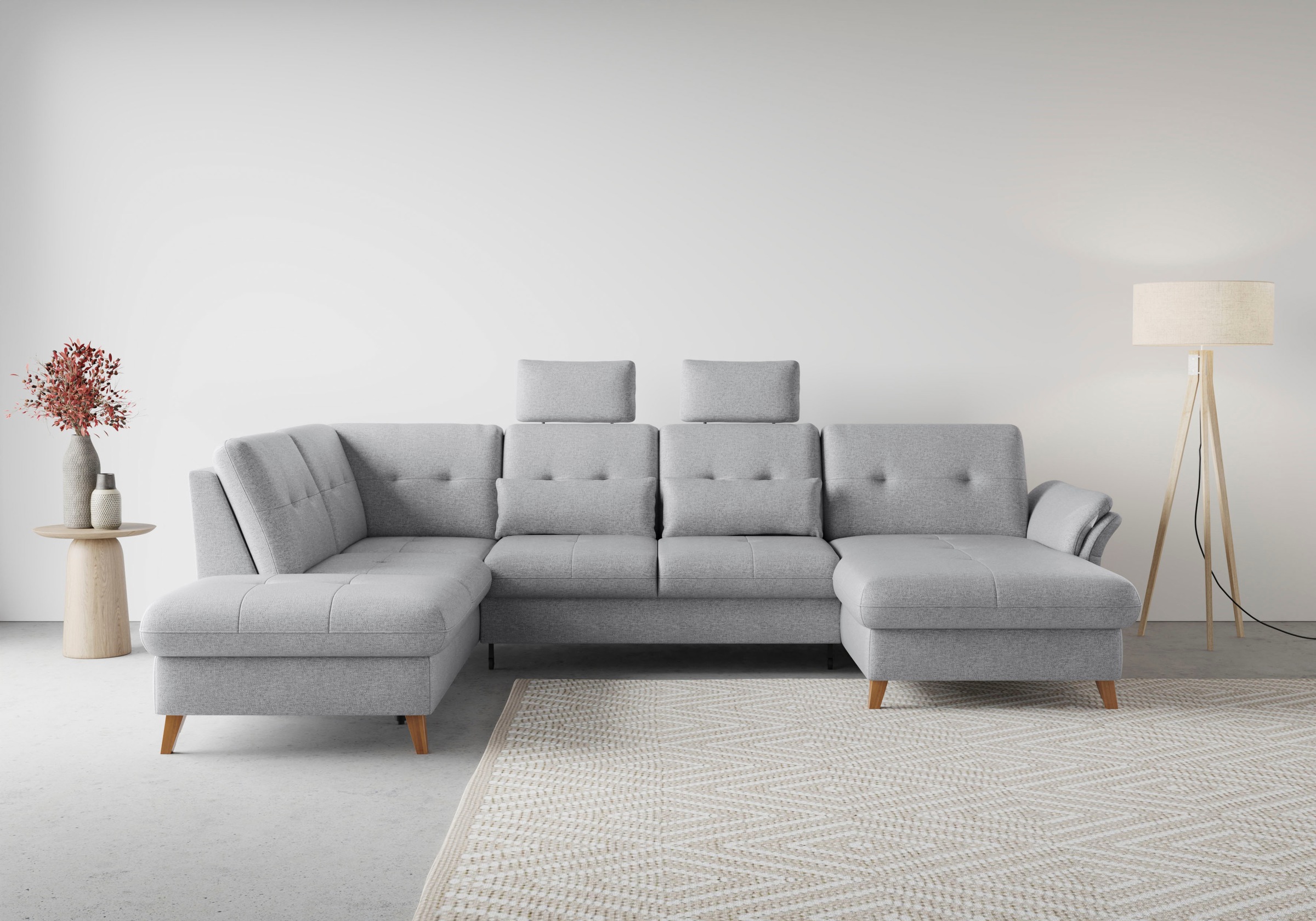 sit&more Wohnlandschaft »Göteborg«, inkl. Sitztiefenverstellung, wahlweise mit Bettfunktion & Bettkasten