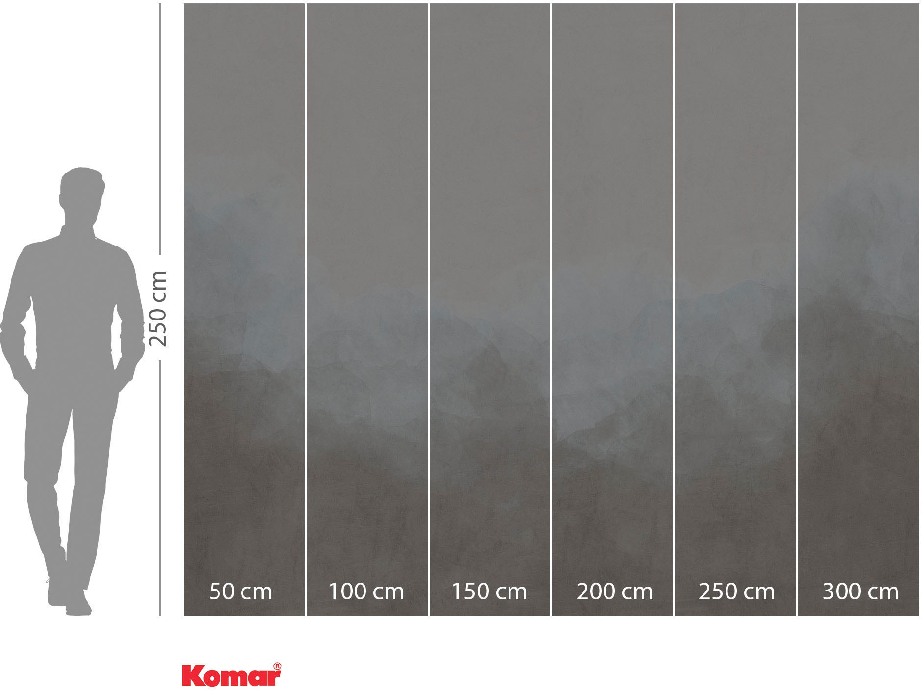 Komar Vliestapete »Digitaldruck Vlies - Foggy Filament - Größe 300 x 250 cm«, bedruckt, Wohnzimmer, Schlafzimmer