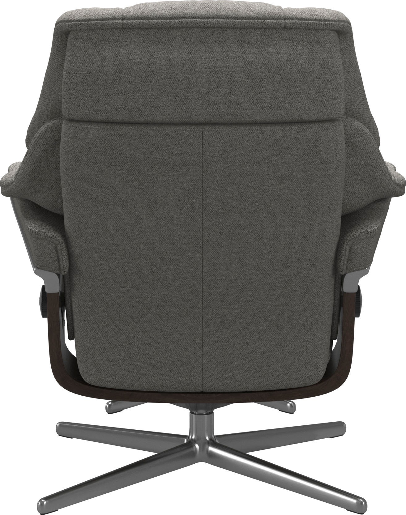 Stressless® Relaxsessel »Reno«, (Set, Relaxsessel mit Hocker), mit Hocker, mit Cross Base, Größe S, M & L, Holzakzent Wenge