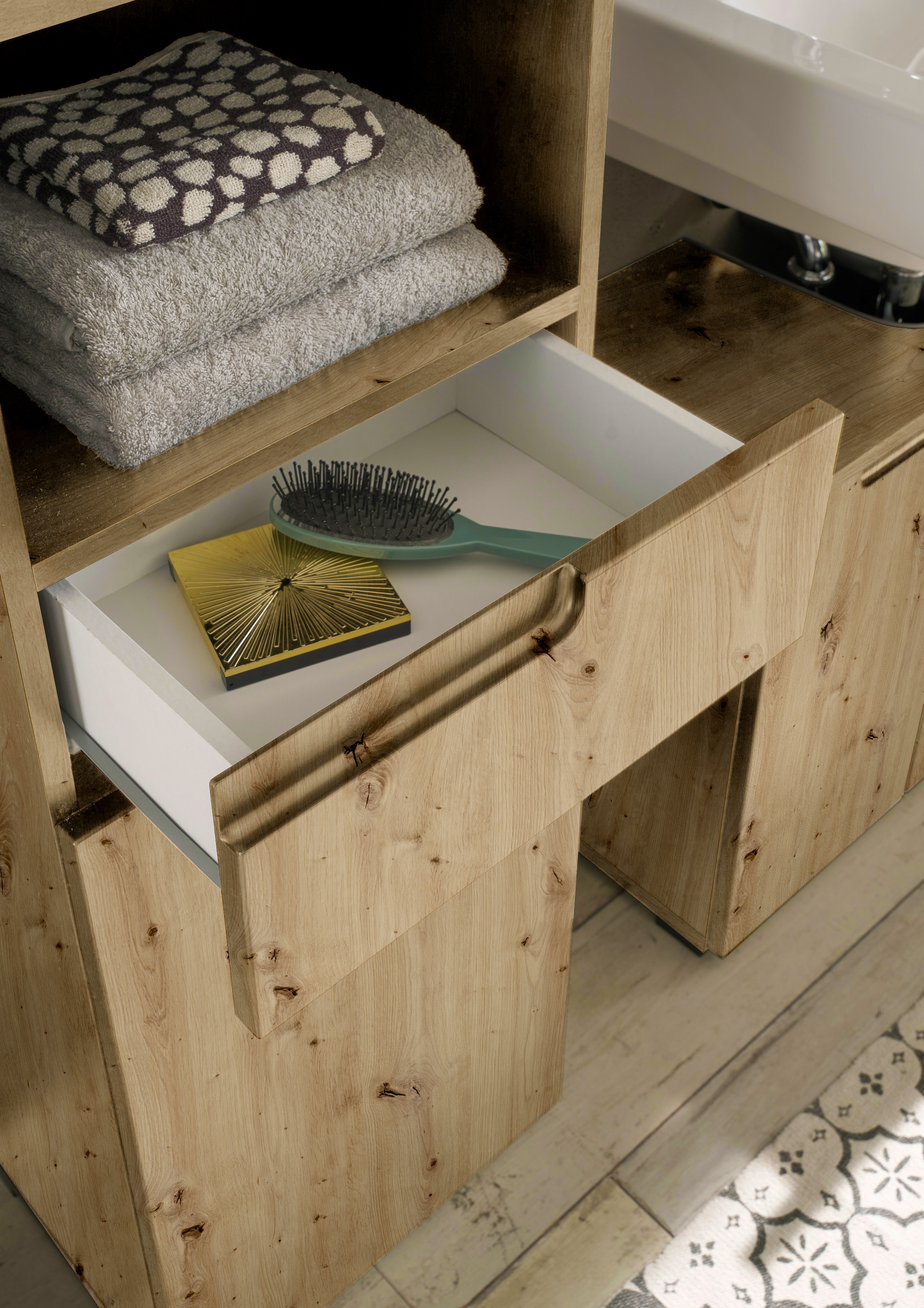 BASIC by Balculina Hochschrank »Spice, Badezimmerschrank BxTxH 40x191x32 cm« 1 Stk. tlg. Breite 40 cm, Griffmulden,