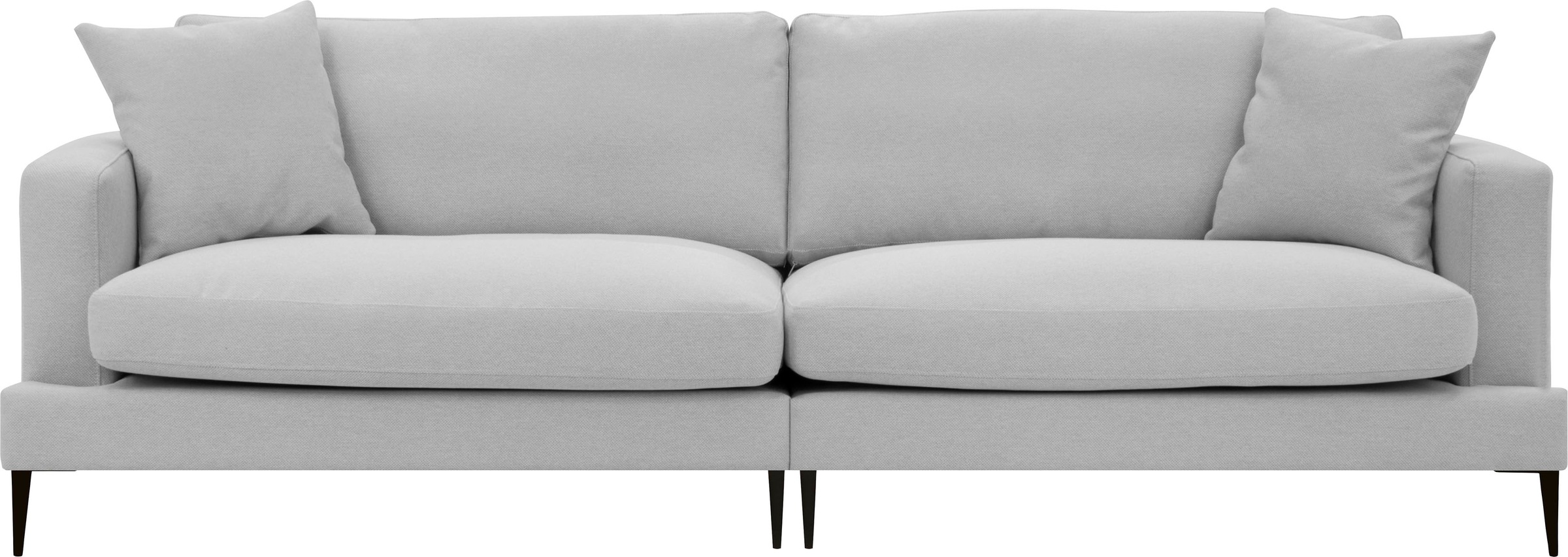 Leonique 3-Sitzer »Cozy elegantes Designsofa, Maße B/T/H: 211/97/80 cm«, mit losen Kissen und Metallbeinen