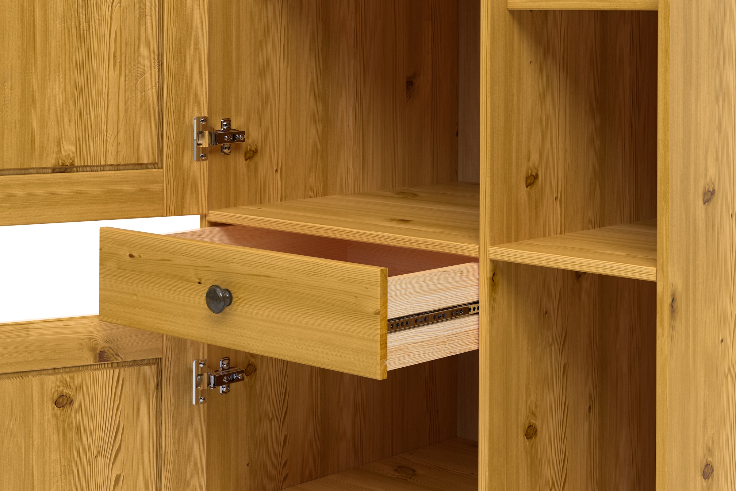 Home affaire Hochschrank »Alby2« Mit Metallgriffen, Breite 75 cm