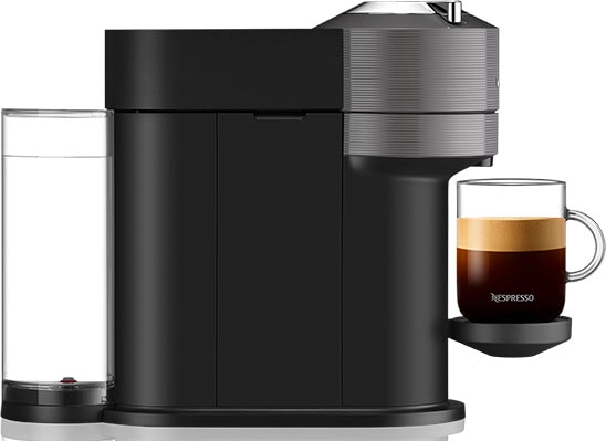 Nespresso Kapselmaschine »Vertuo Next ENV 120.GY von DeLonghi, Dark Grey«,  inkl. Aeroccino Milchaufschäumer im Wert von UVP € 75,- mit 3 Jahren XXL  Garantie