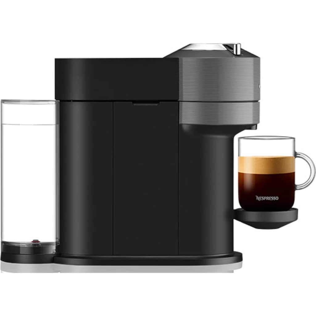 Nespresso Kapselmaschine »Vertuo Next ENV 120.GY von DeLonghi, Dark Grey«, inkl. Aeroccino Milchaufschäumer im Wert von UVP € 75,-