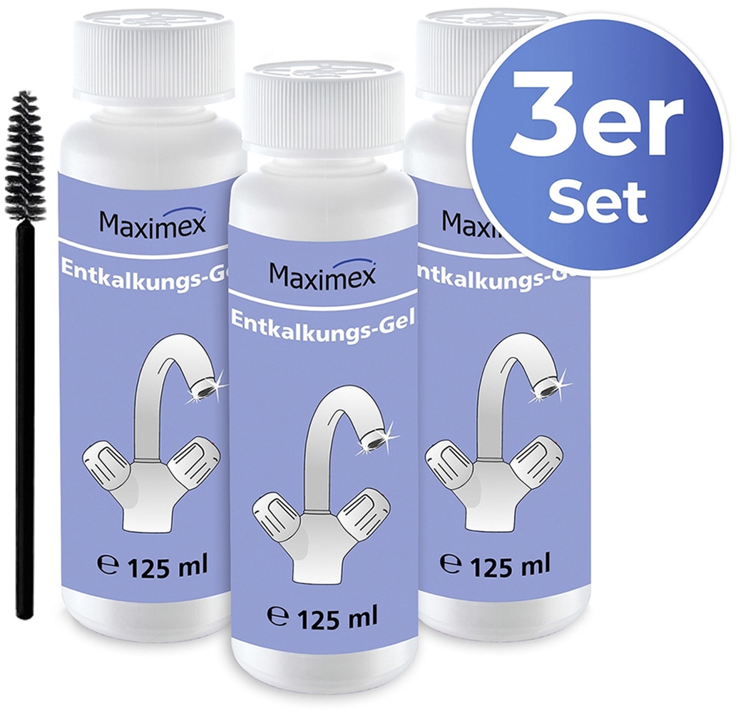 Maximex Reinigungs-Set »Entkalkungsgel mit Bürste«, für Armaturen, Duschköpfe,...