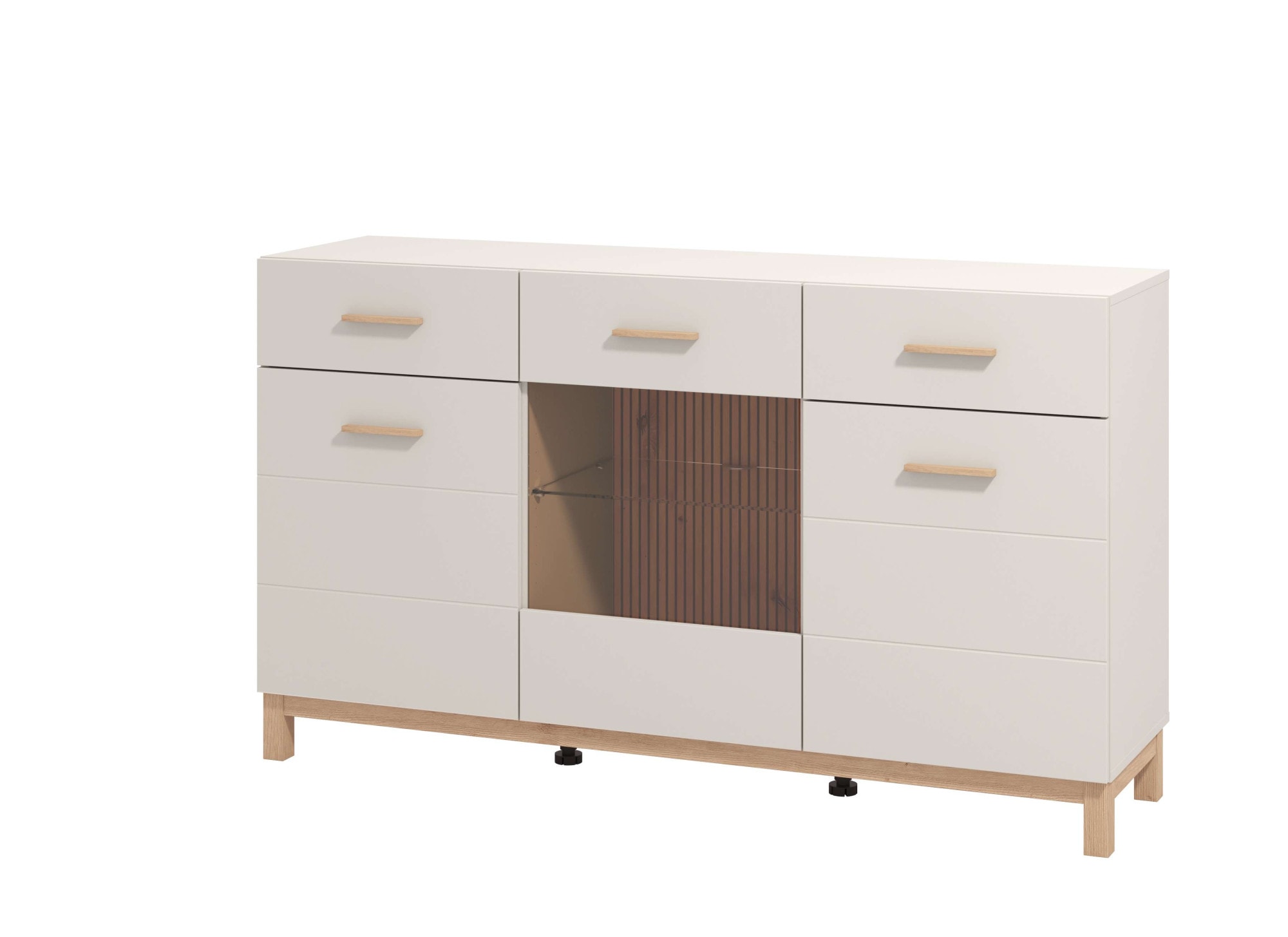 Home affaire Sideboard »Essex, Kommode, Kombikommode, Anrichte, Schrank« Modernes Sideboard: Kaschmir-Dekor, 3 Türen & 2 Schubladen