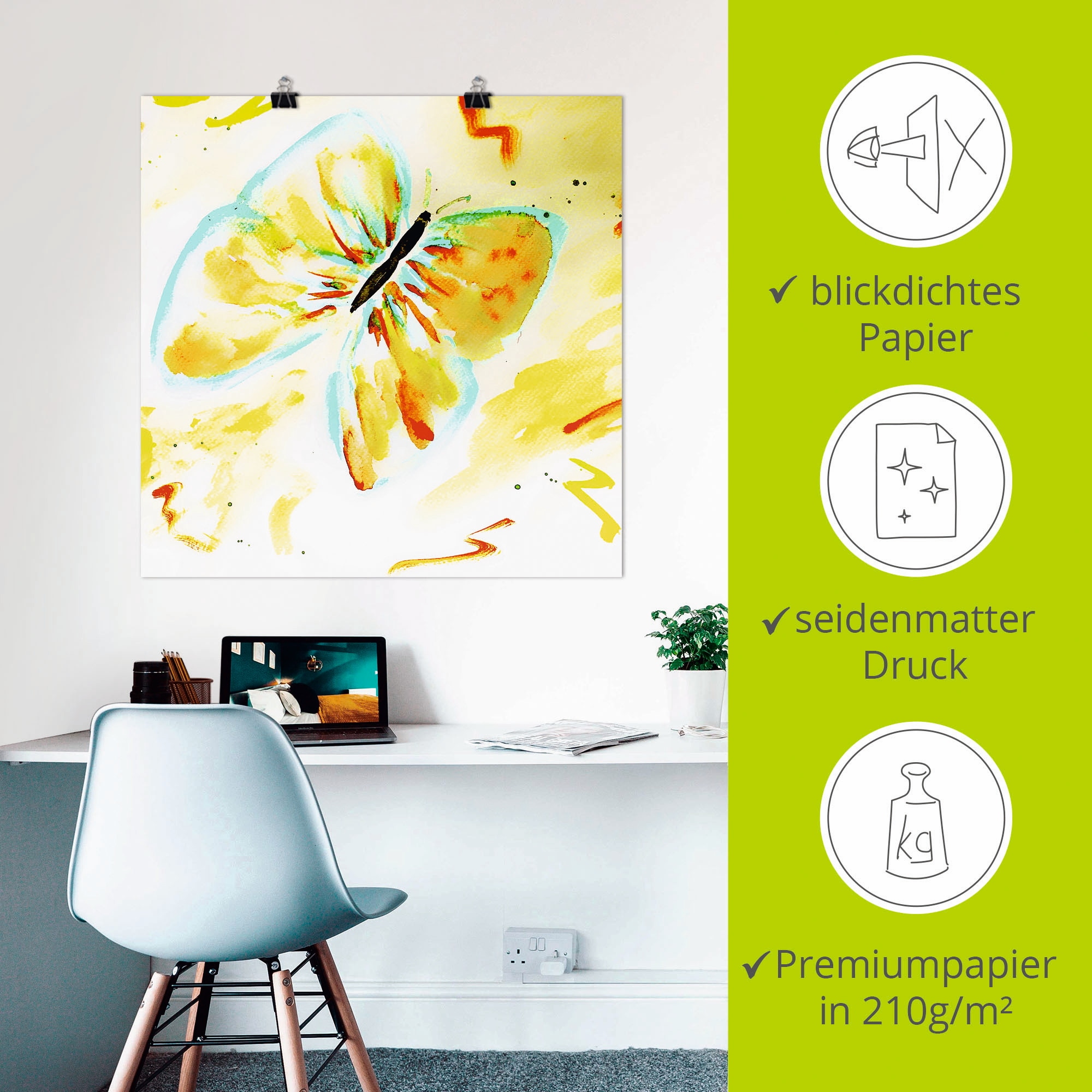 Artland Poster »Schmetterling« Insekten 1 Stk. tlg. ohne Rahmen